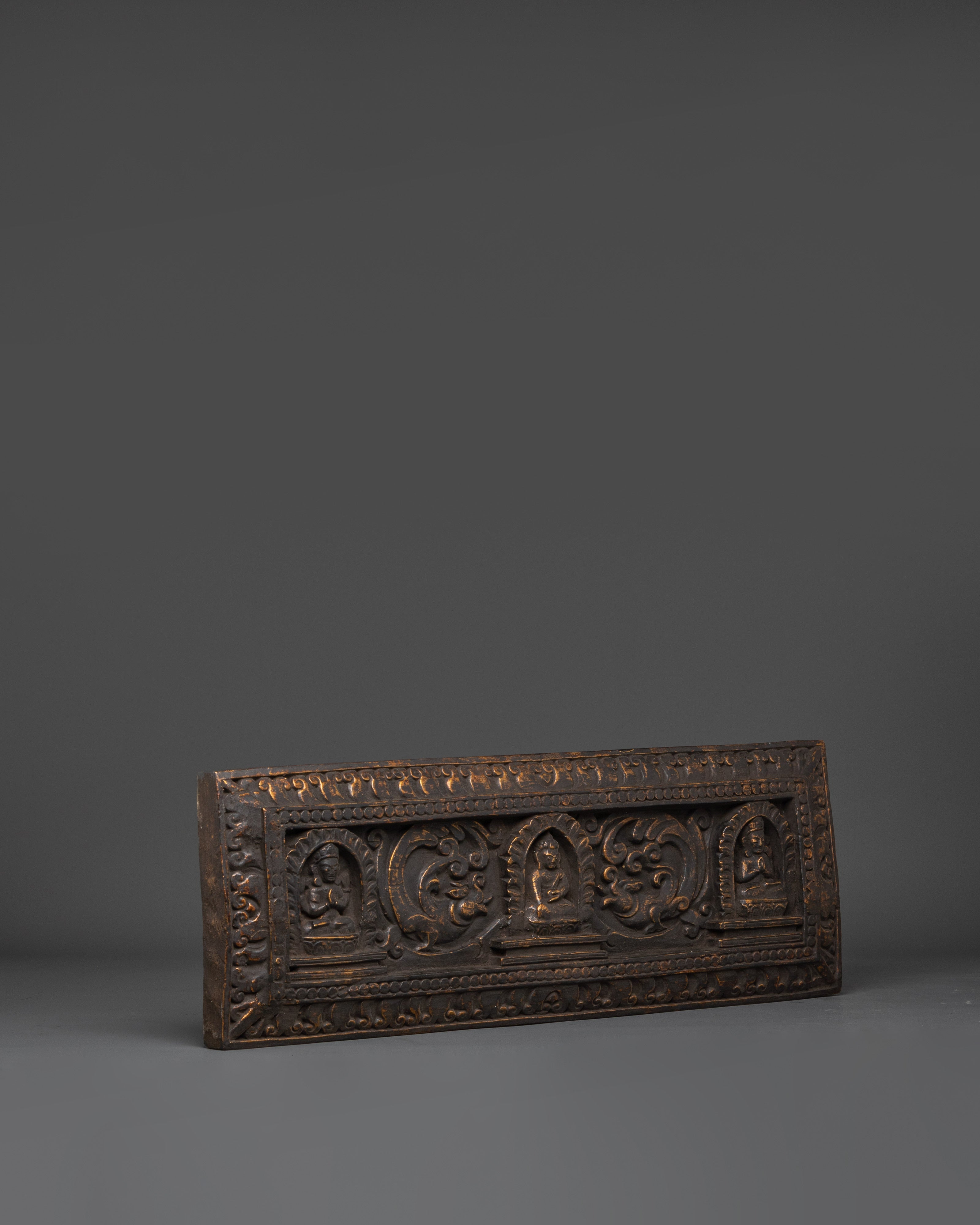 Traditional Buddhist Book Cover | Antique Brass Scripture Protector