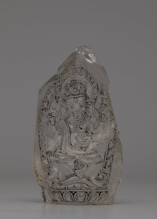 Crystal Hand-Carved Ganesh Statue for Prosperity