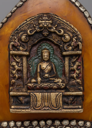 Buddha Stamp Ritual Artifact |  Sacred Tibetan Décor