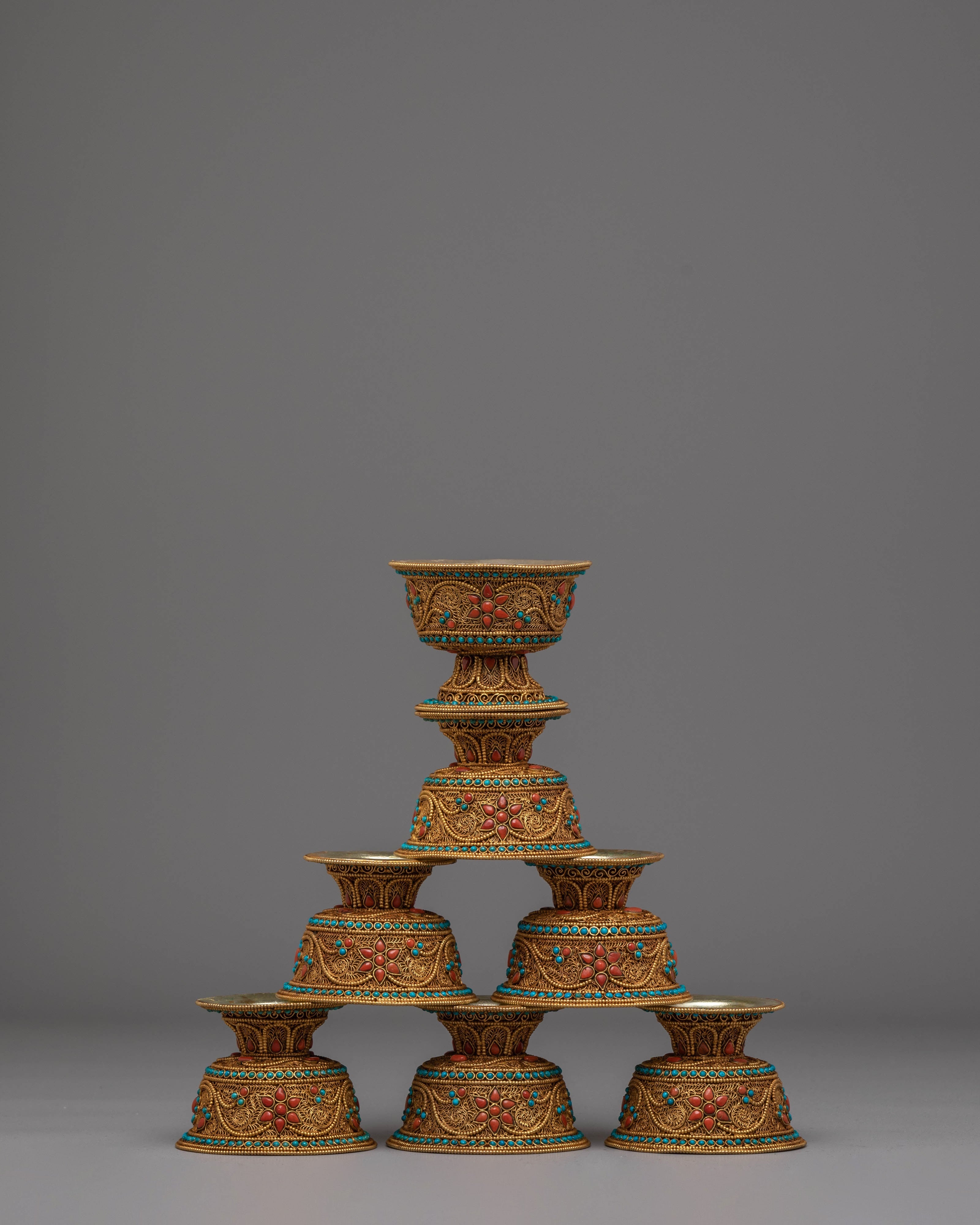 Traditional Tibetan Buddhist Offering Bowl | Offering Bowl for Ceremonies