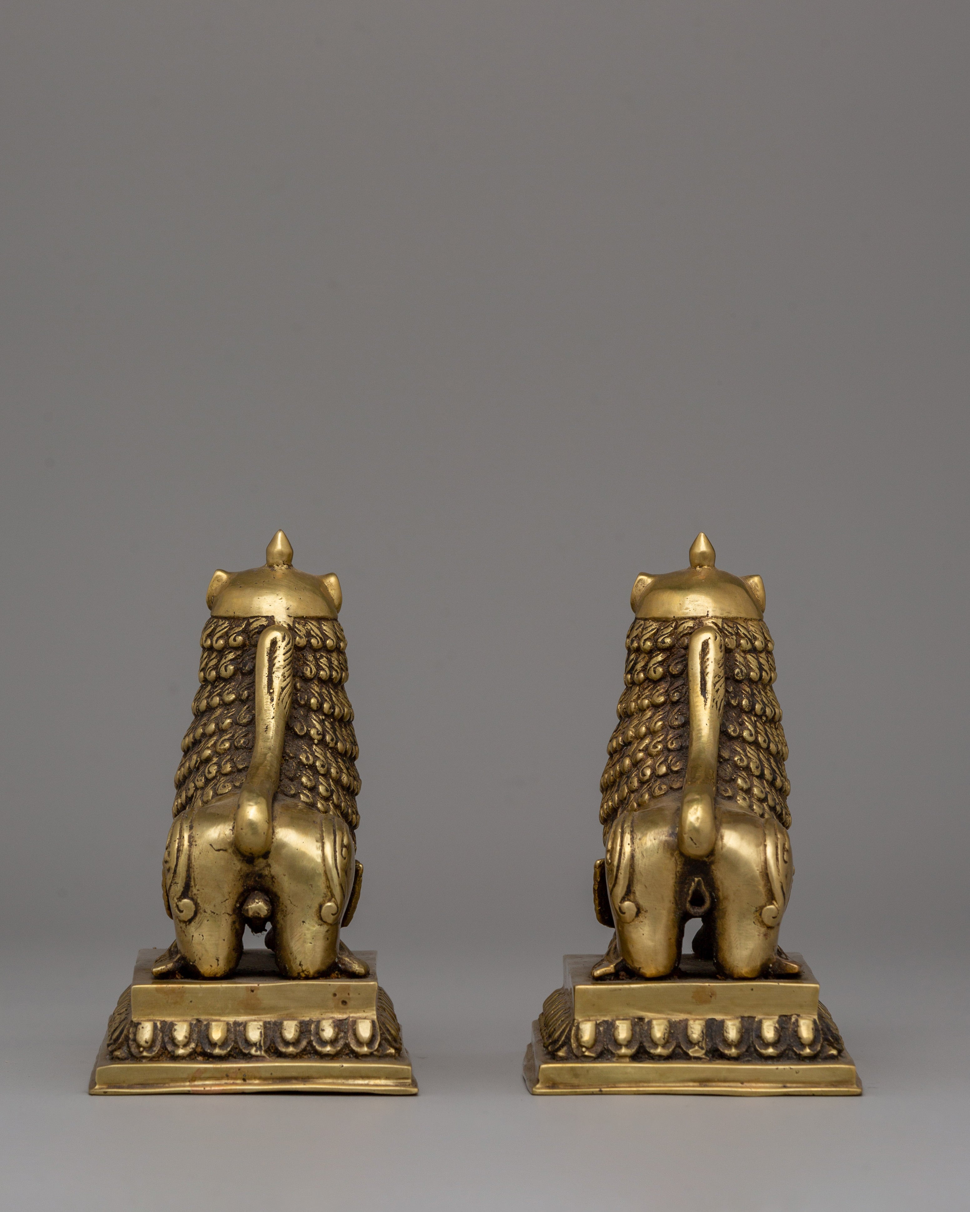 Pair of Guardian Lion Statue | Sacred Pair for Protection and Positive Energy