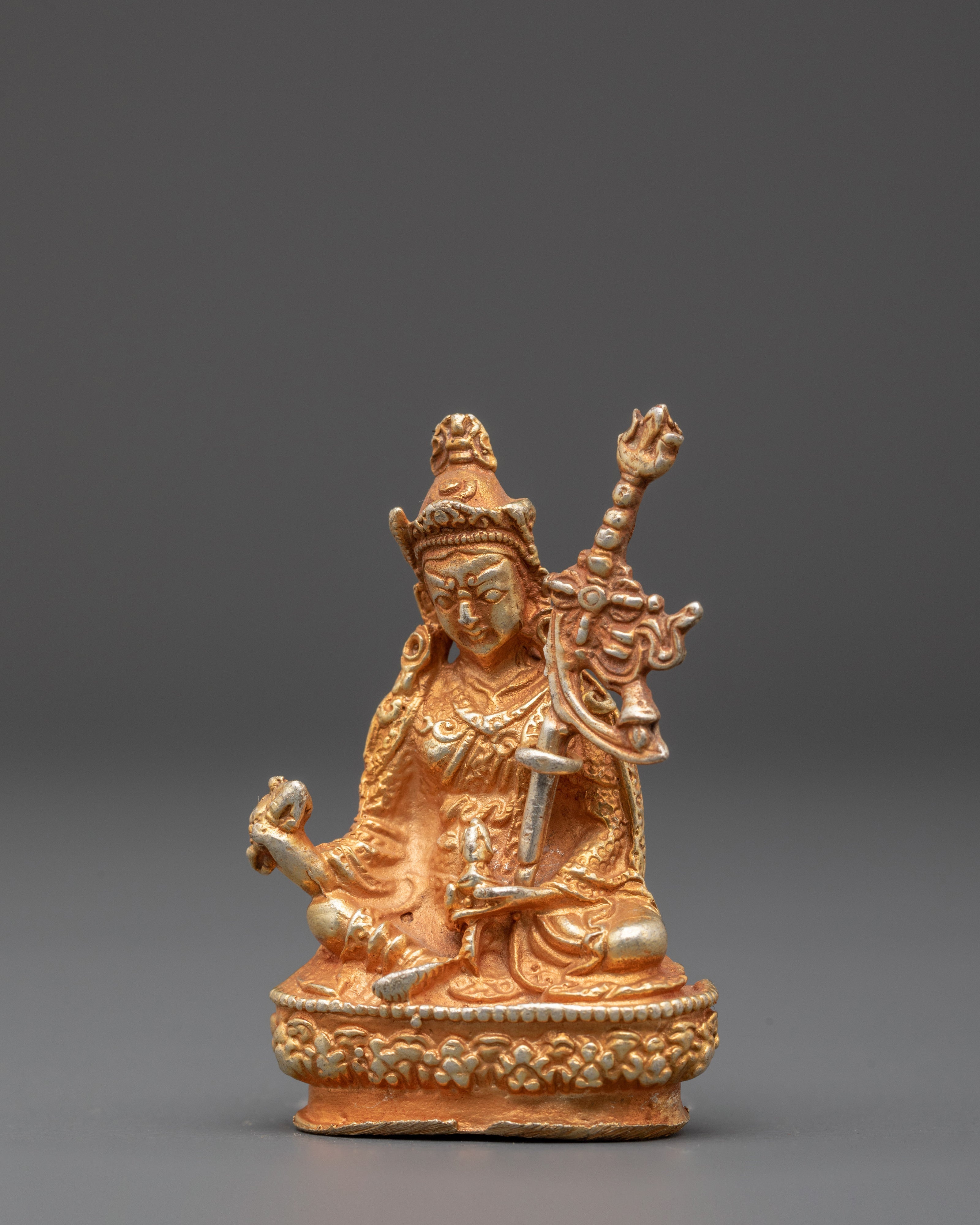 Guru Rinpoche Gold Plated Statue | Buddhist deity statue