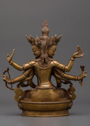 Antique Copper Namgyalma Statue |  Buddhist Ritual & Meditation