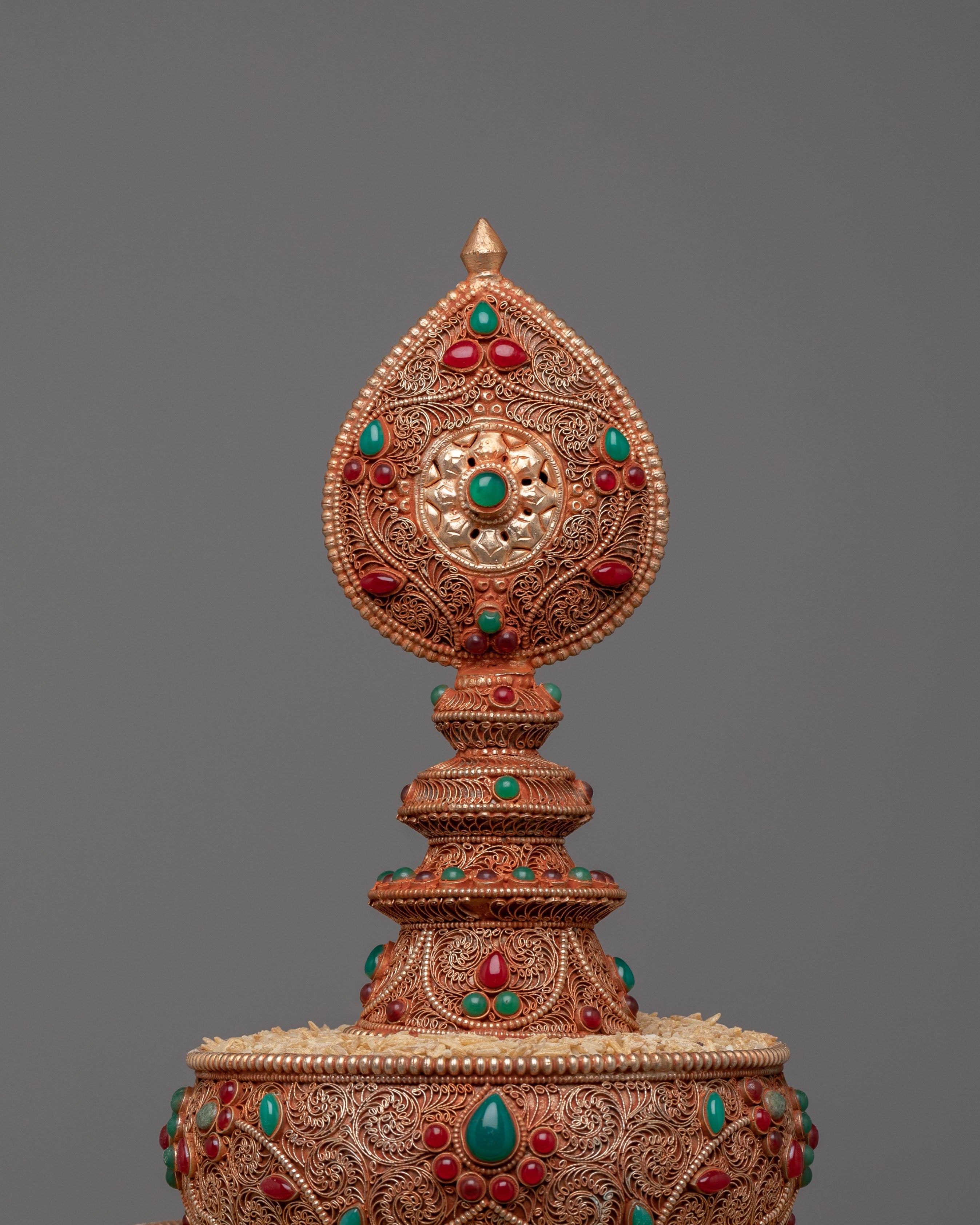 Handcrafted Rice Mandala Offering | Sacred Symbol of Generosity and Enlightened Wisdom