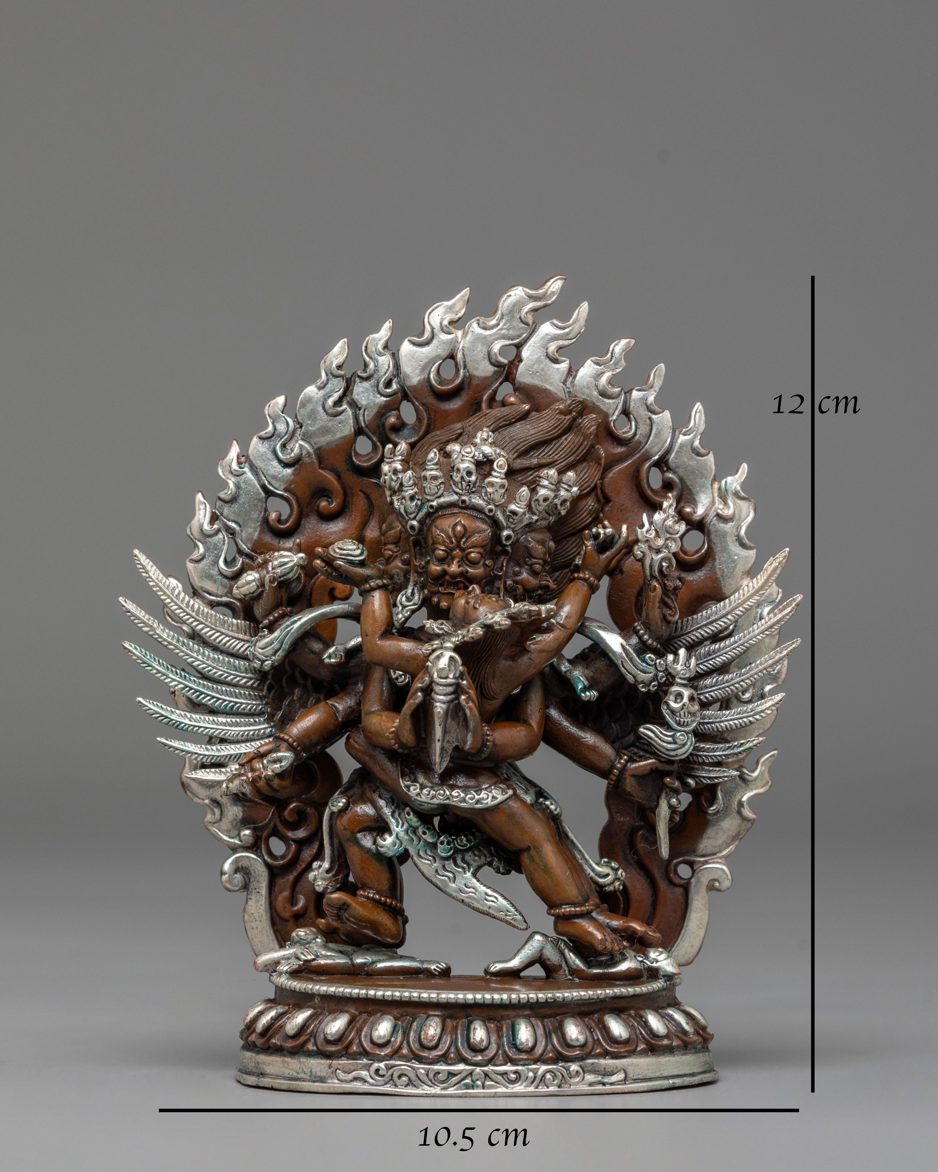 Handmade Vajrakilaya Buddhist Statue | Tibetan Wrathful Deity Sculpture