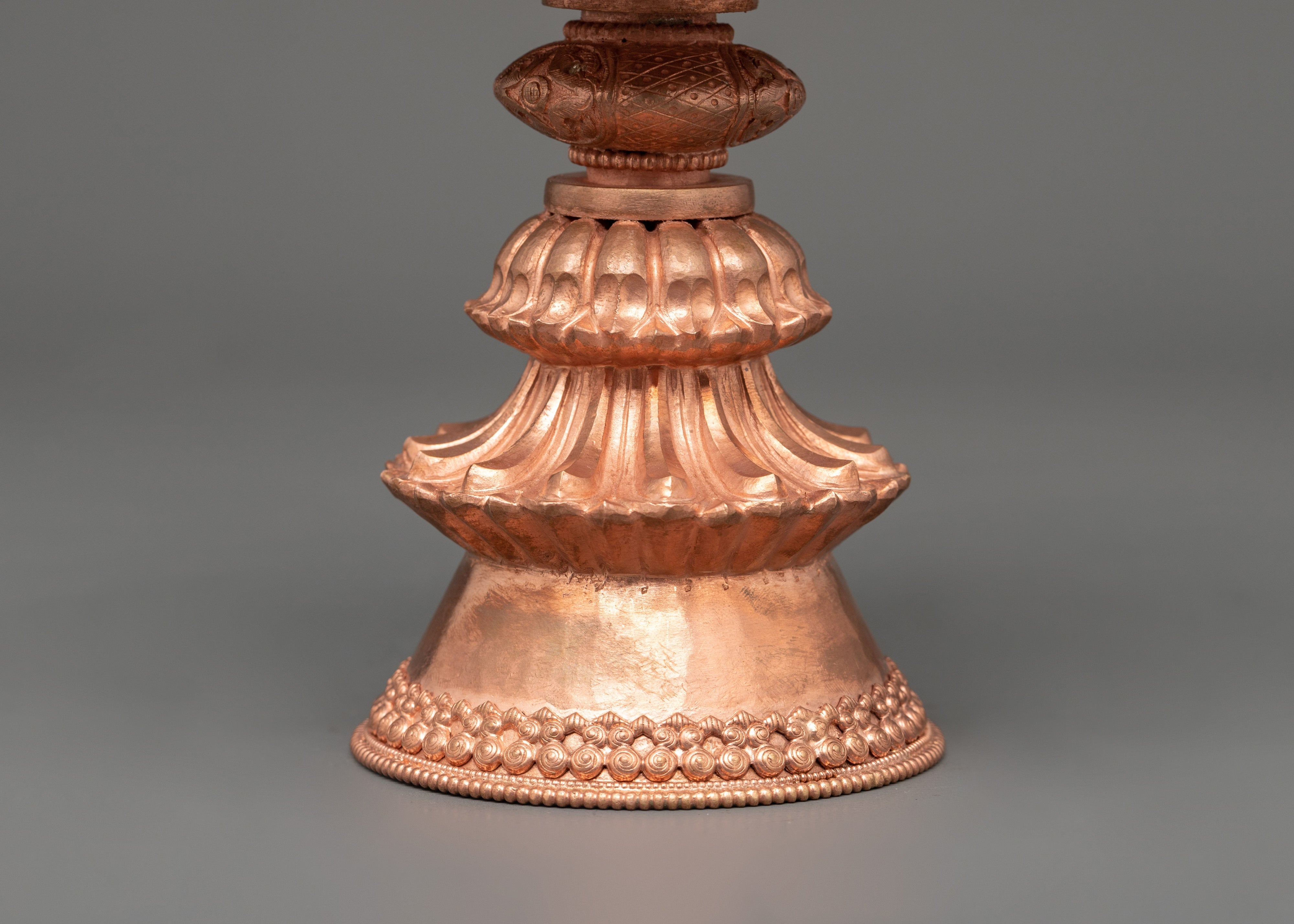 Copper Butter Lamp for Dharma | Sacred Buddhist Offering