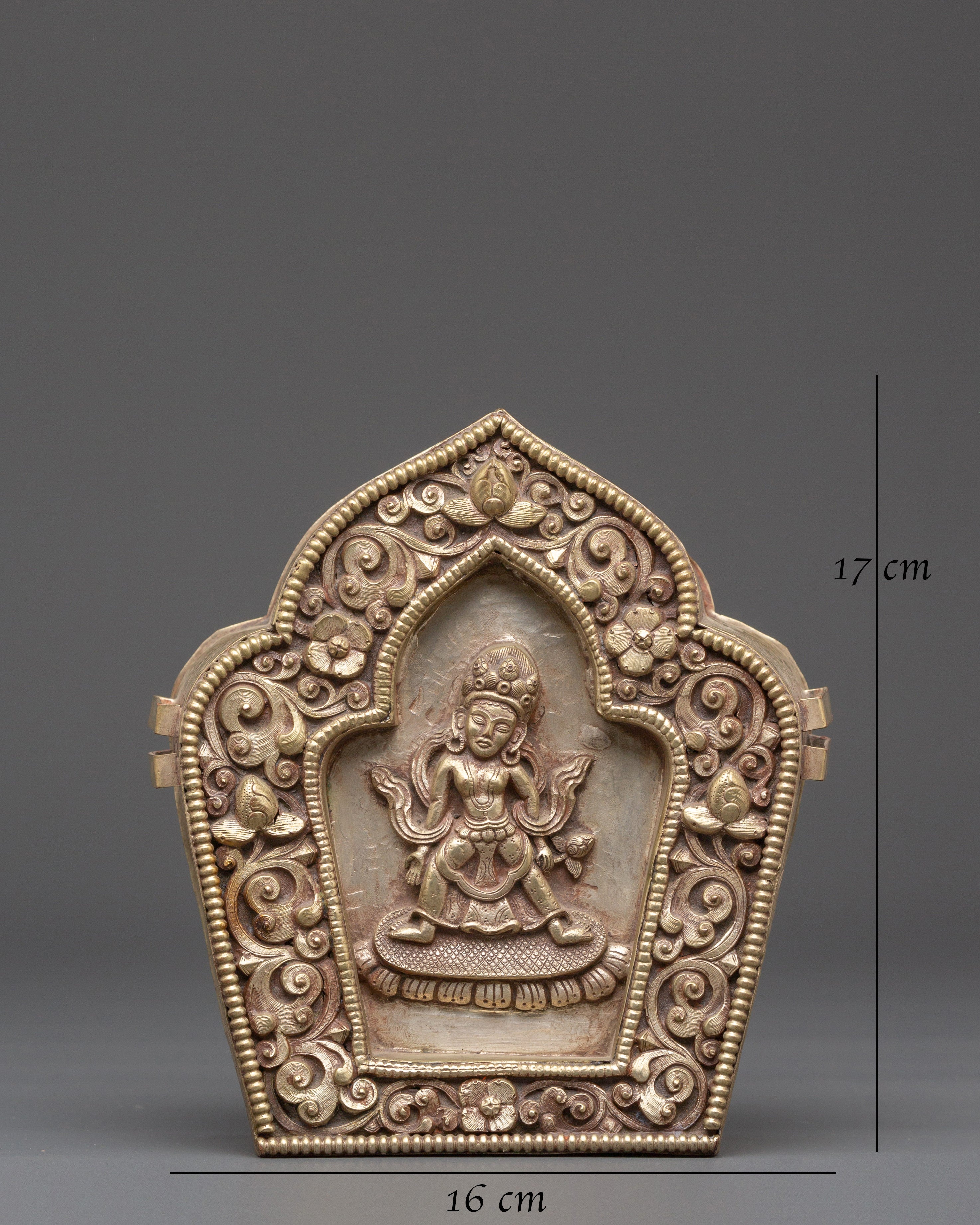Sacred Protection Ghau Box | Copper & Silver Plated with Divine Deity Motif