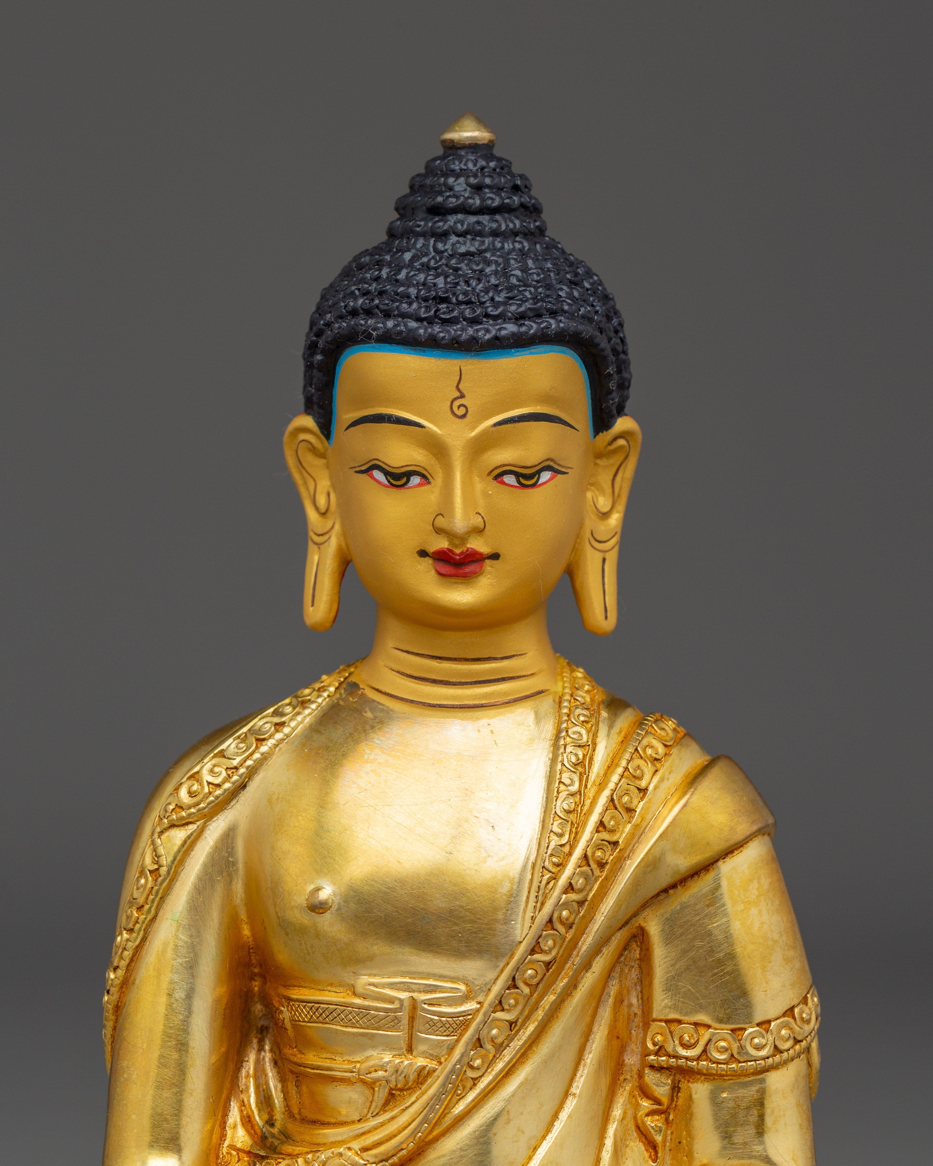 Golden Shakyamuni Buddha Sculpture | Historical Buddha