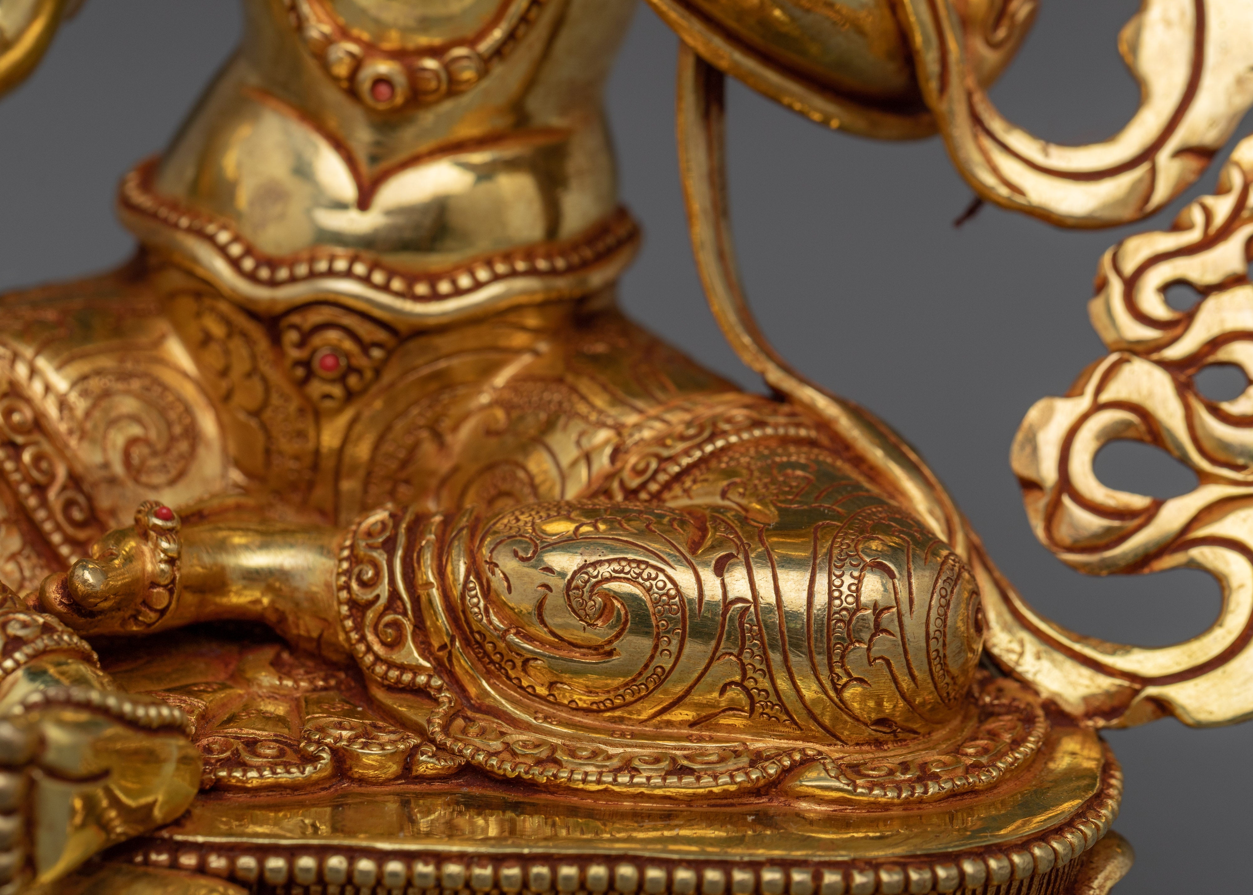 Female Buddha Sculpture of Green Tara | Peaceful Tara