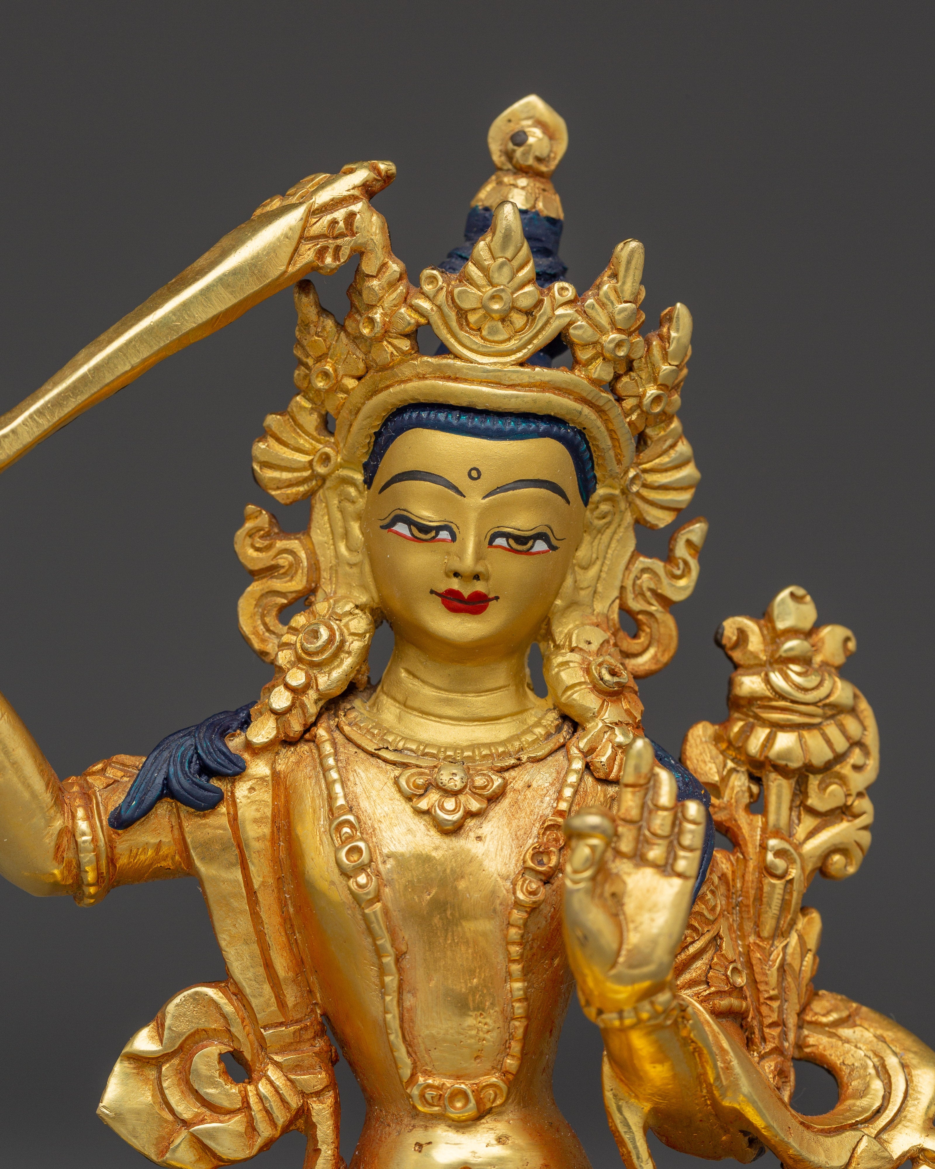 Tibetan Deity of Manjushri | Wisdom Deity Sculpture
