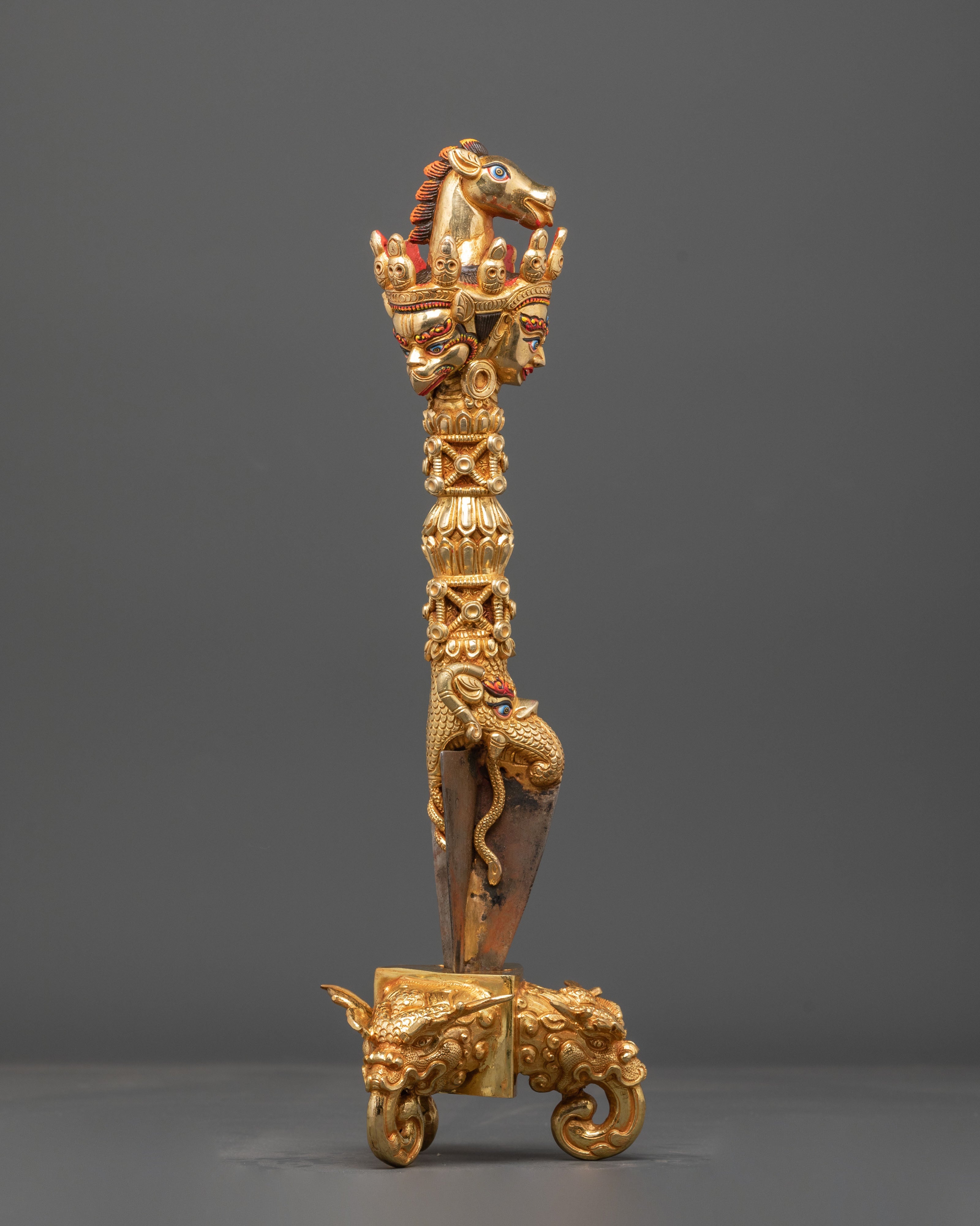 Copper Tibetan Ritual Phurba | Phurba for Buddhist Rituals