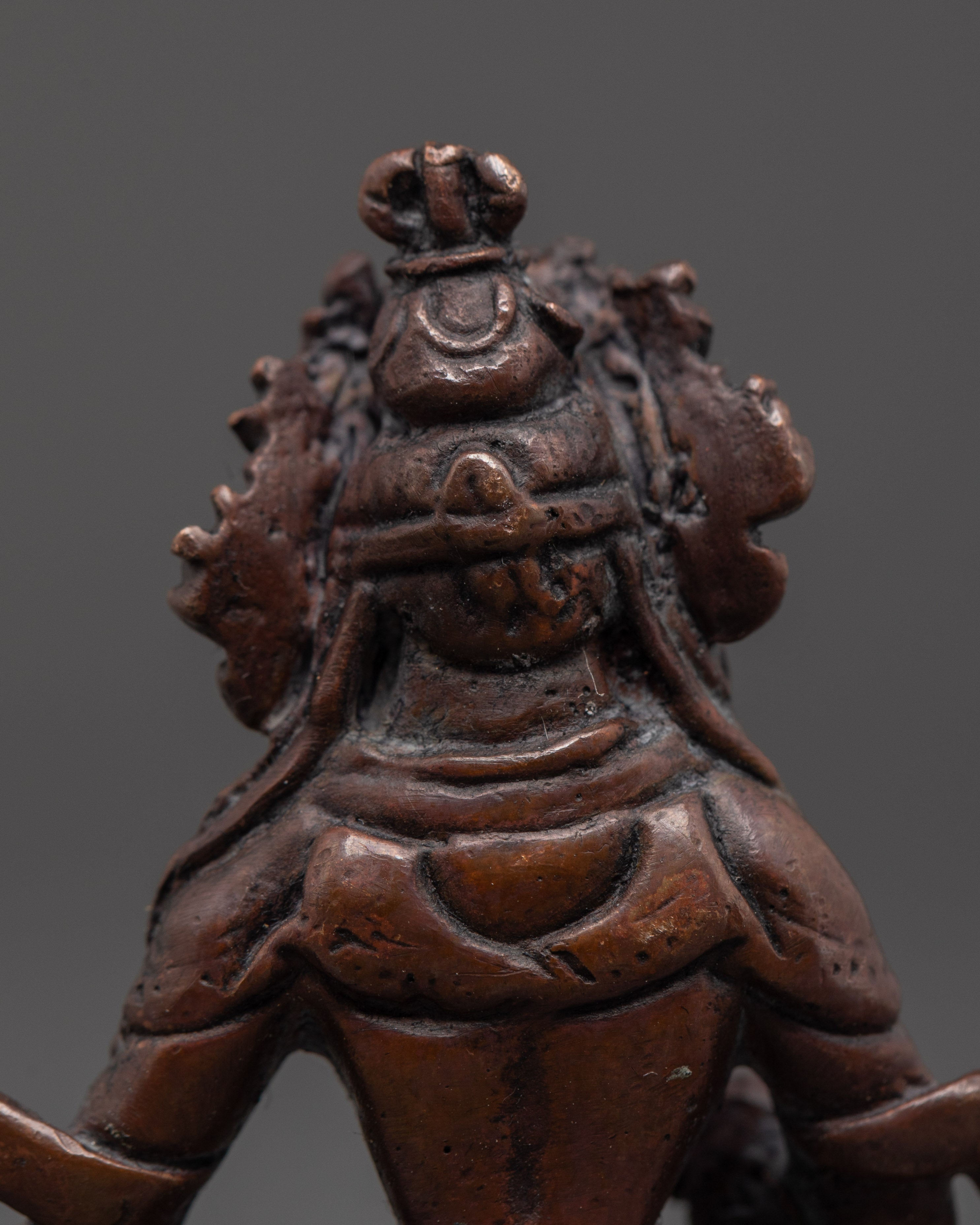 Vajrayana Vajrasattva Sculpture | Oxidized Copper Machine Made Buddhist Statue