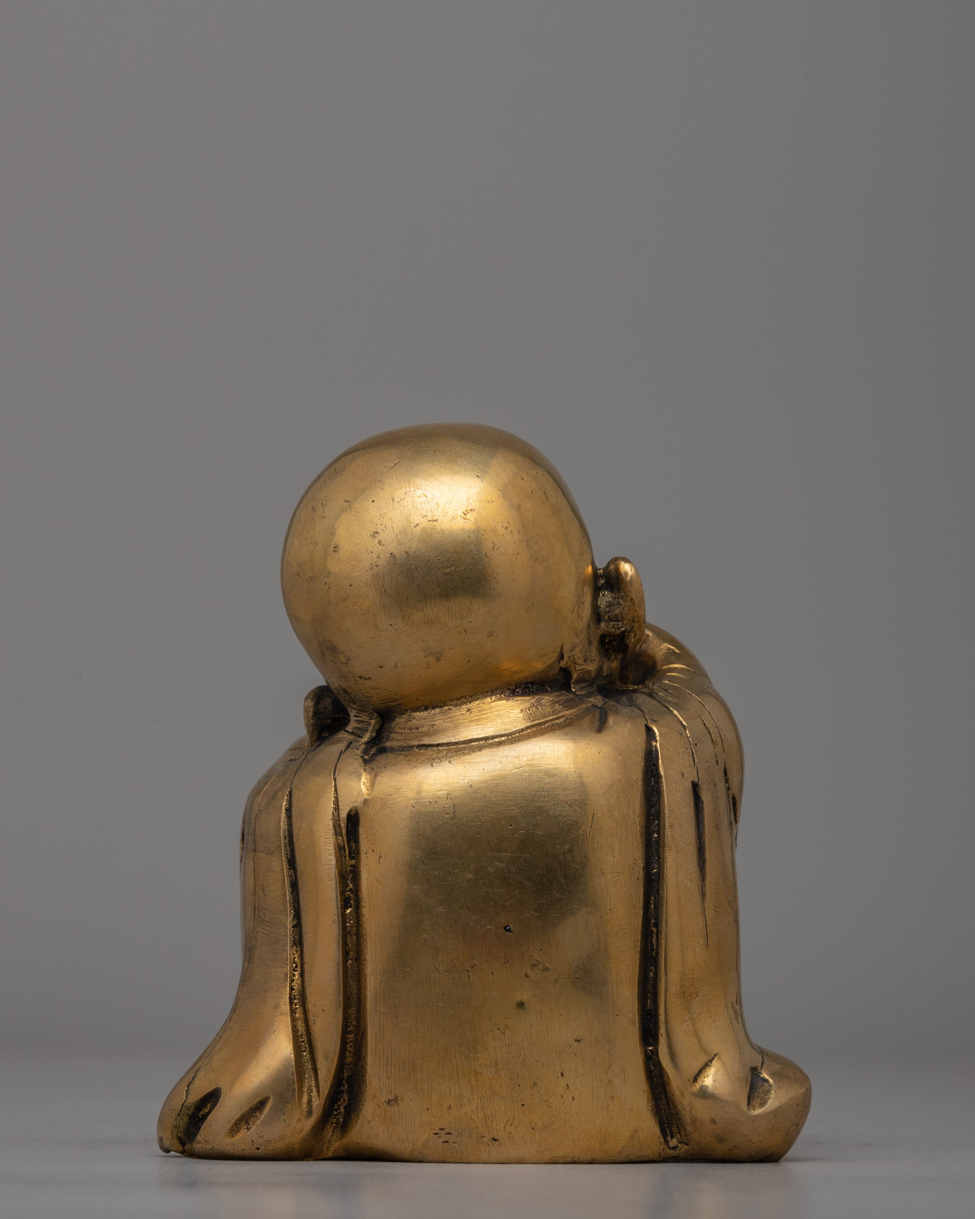 Handcrafted Brass Laughing Buddha Set | Perfect for home decor