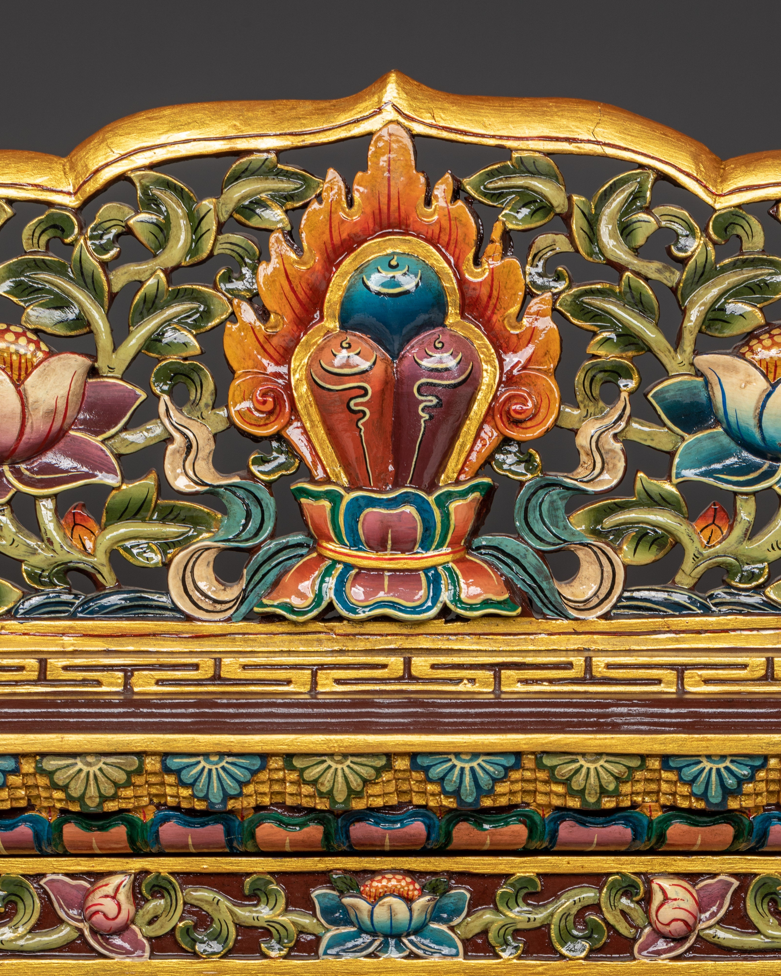Traditional Tibetan Drum | Handmade Himalayan Drum with Dragon Motif
