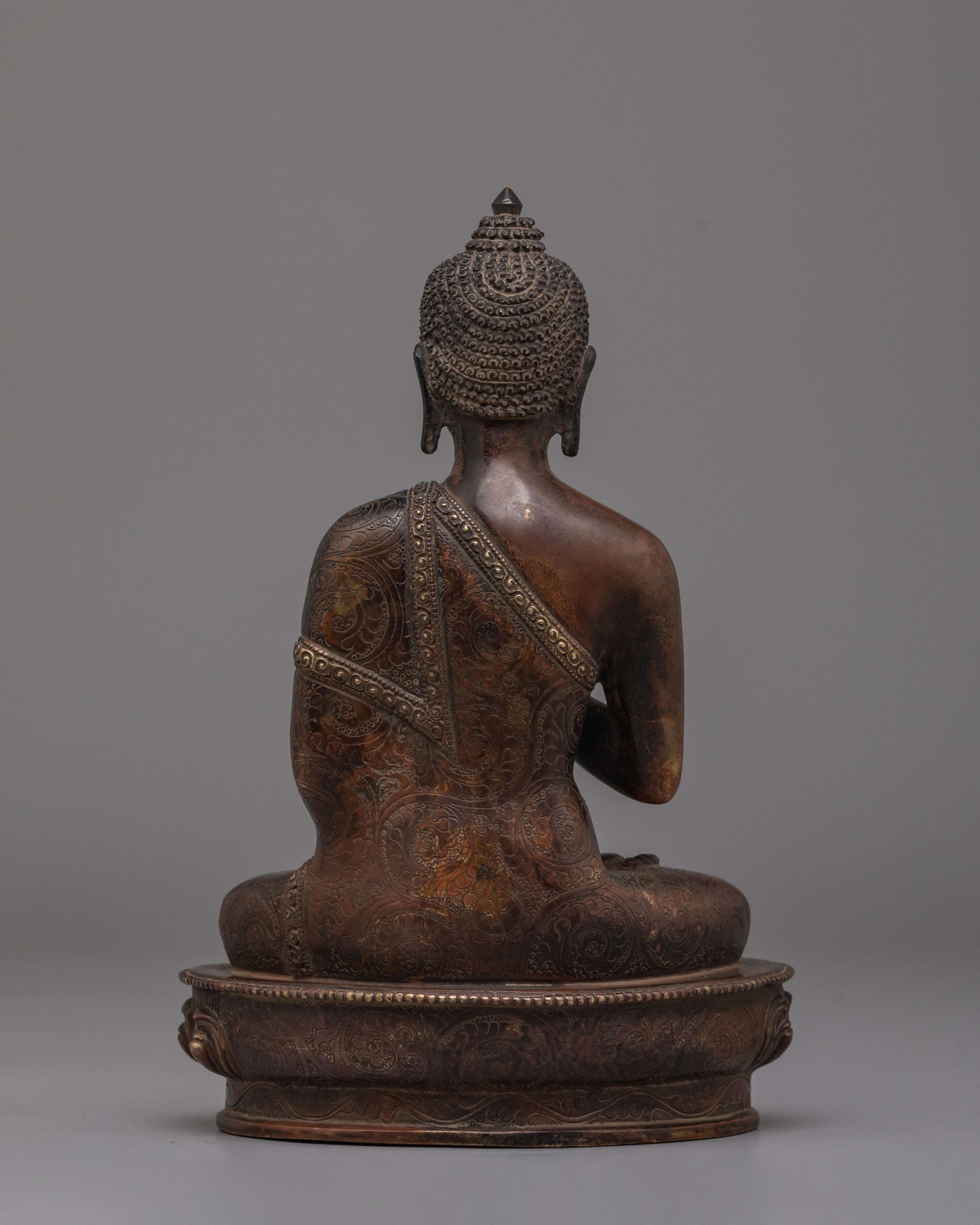 Tibetan Vairocana Buddha Statue | Copper Oxidized Tibetan Statue