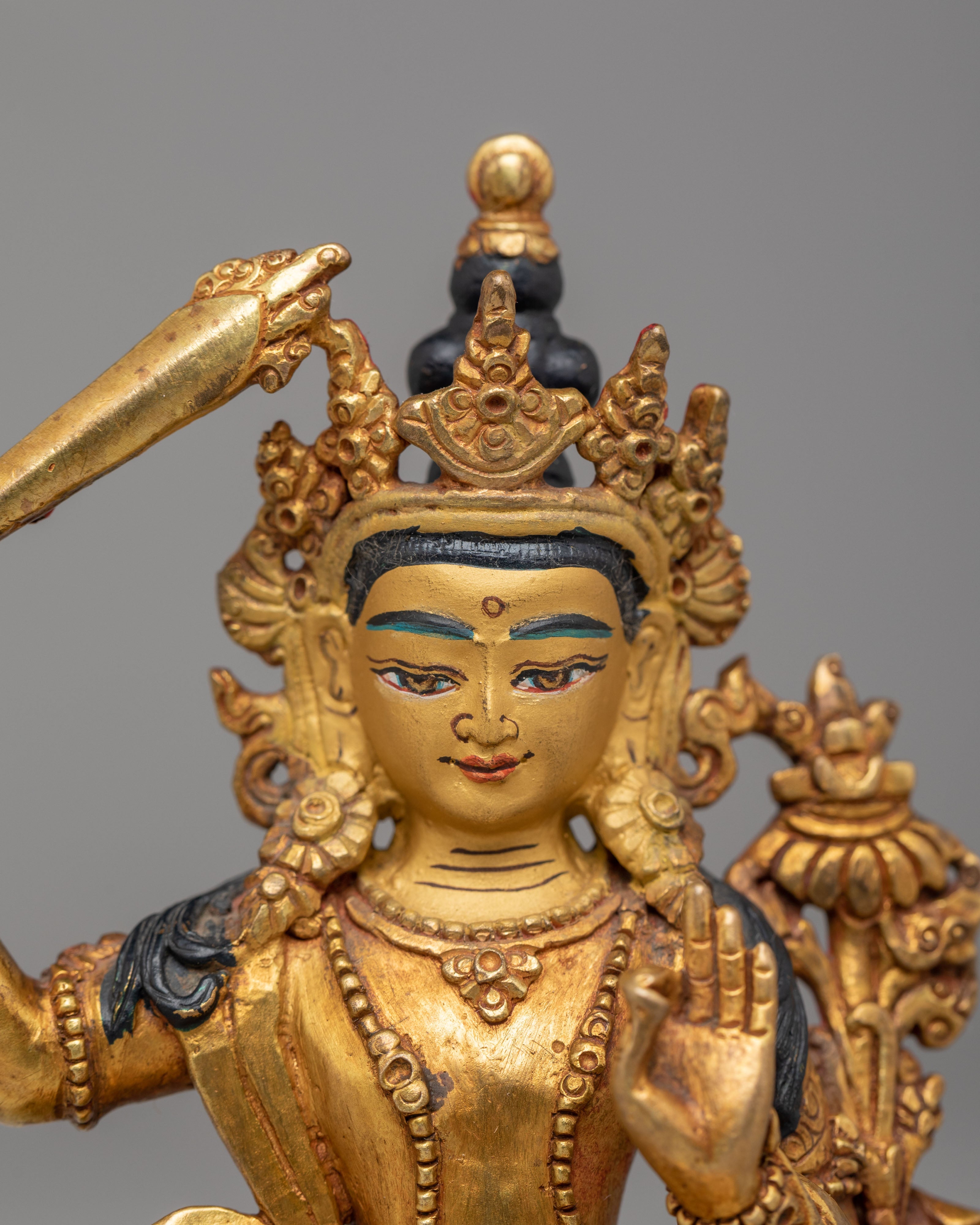 Traditional Manjushri Bodhisattva Statue | Symbol of Knowledge & Enlightenment
