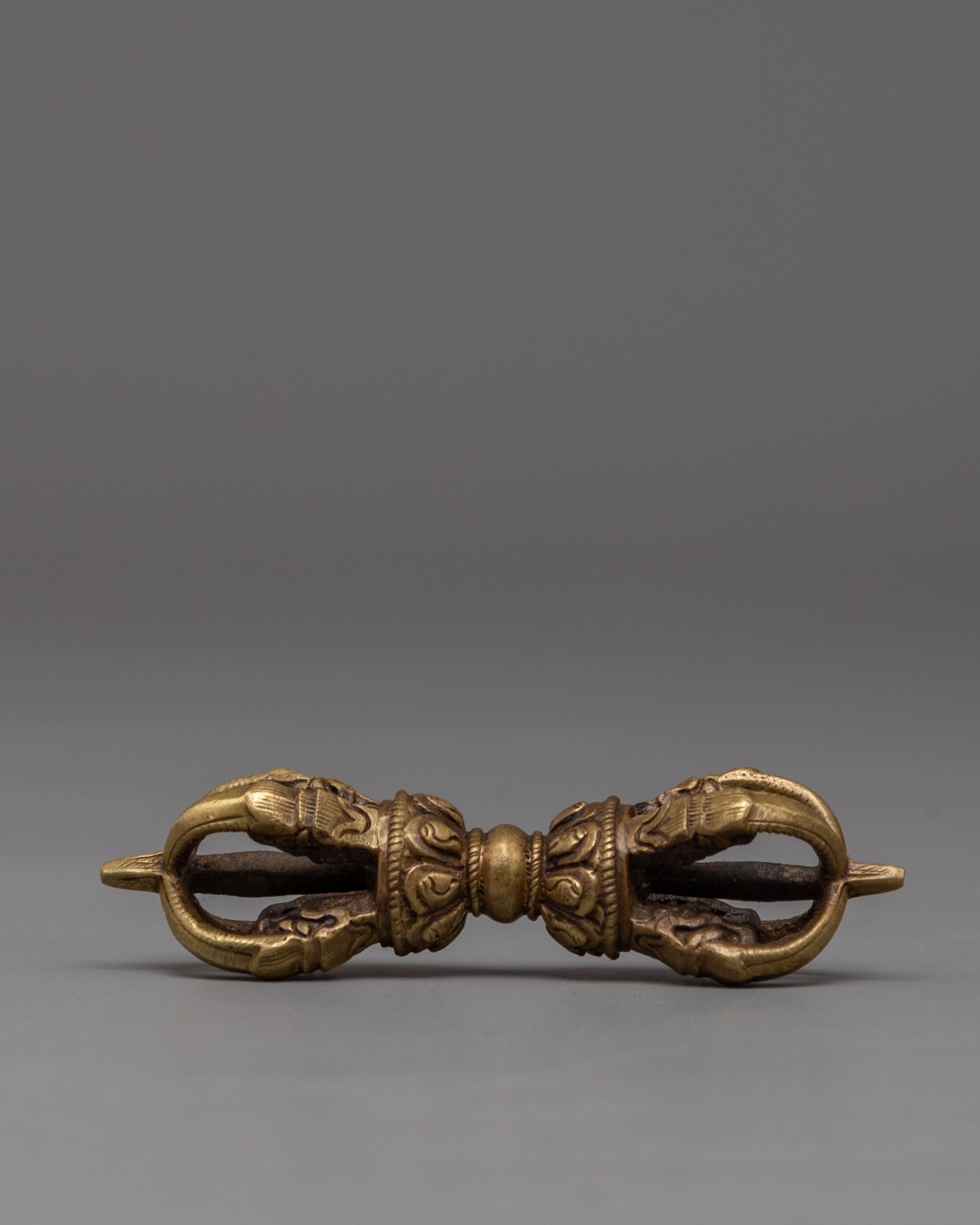 Handcrafted Vajra and Bell Set | Spiritual Brass and Bronze Deity Symbolism