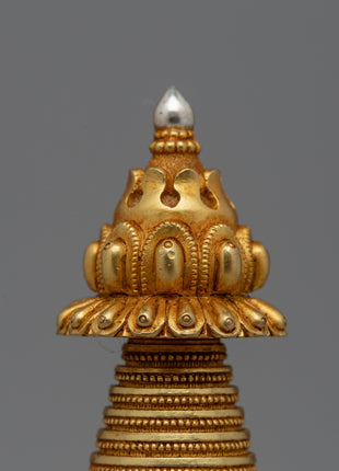 Handcrafted Buddhist Stupa Tibetan | Symbol of Spiritual Awakening and Peace