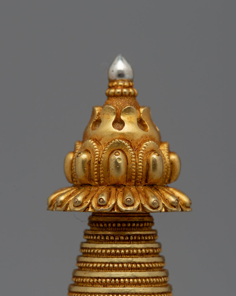 Handcrafted Buddhist Stupa Tibetan | Symbol of Spiritual Awakening and Peace