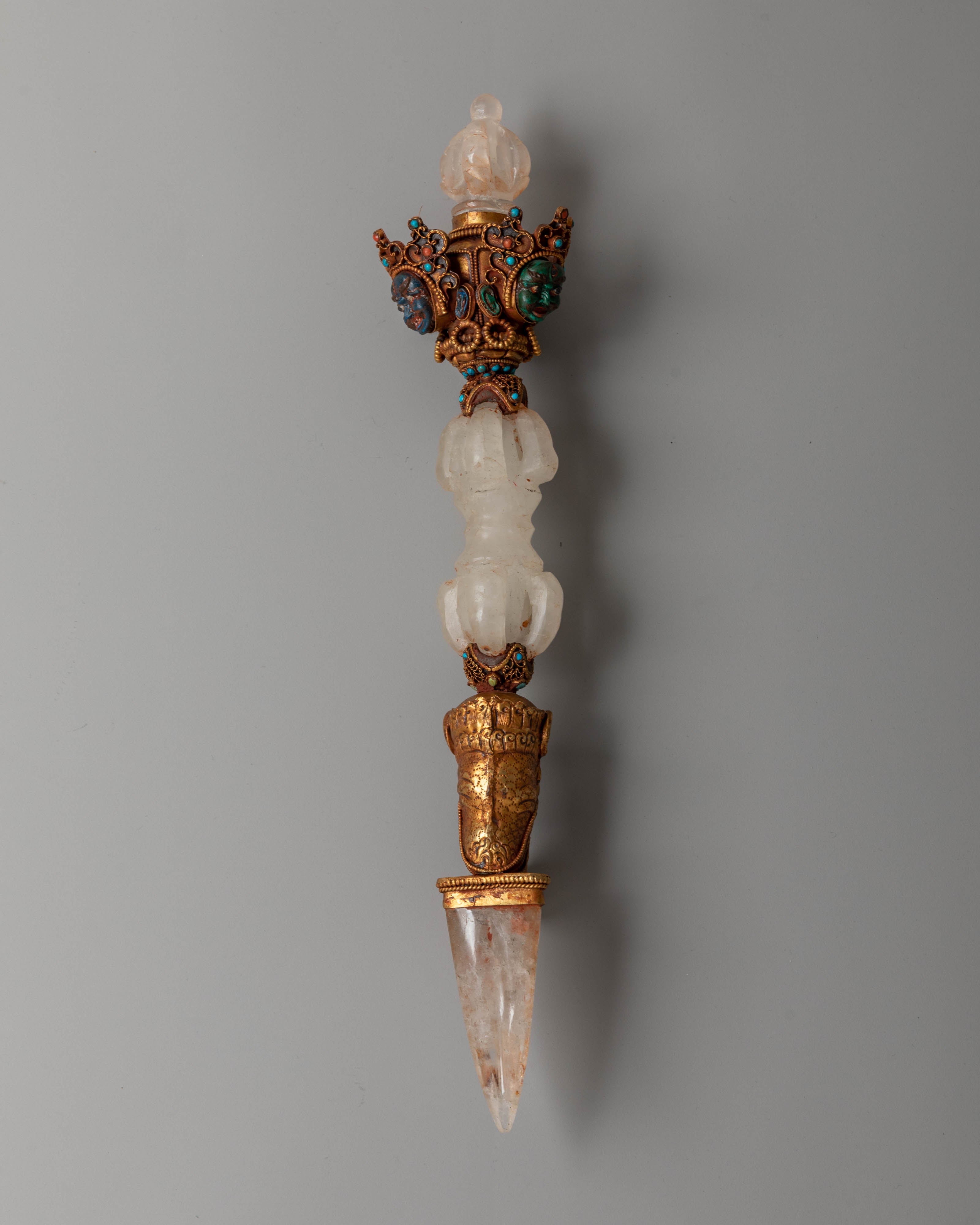 Traditional Himalayan Phurba Dagger | Tibetan Ritual Dagger for Protection