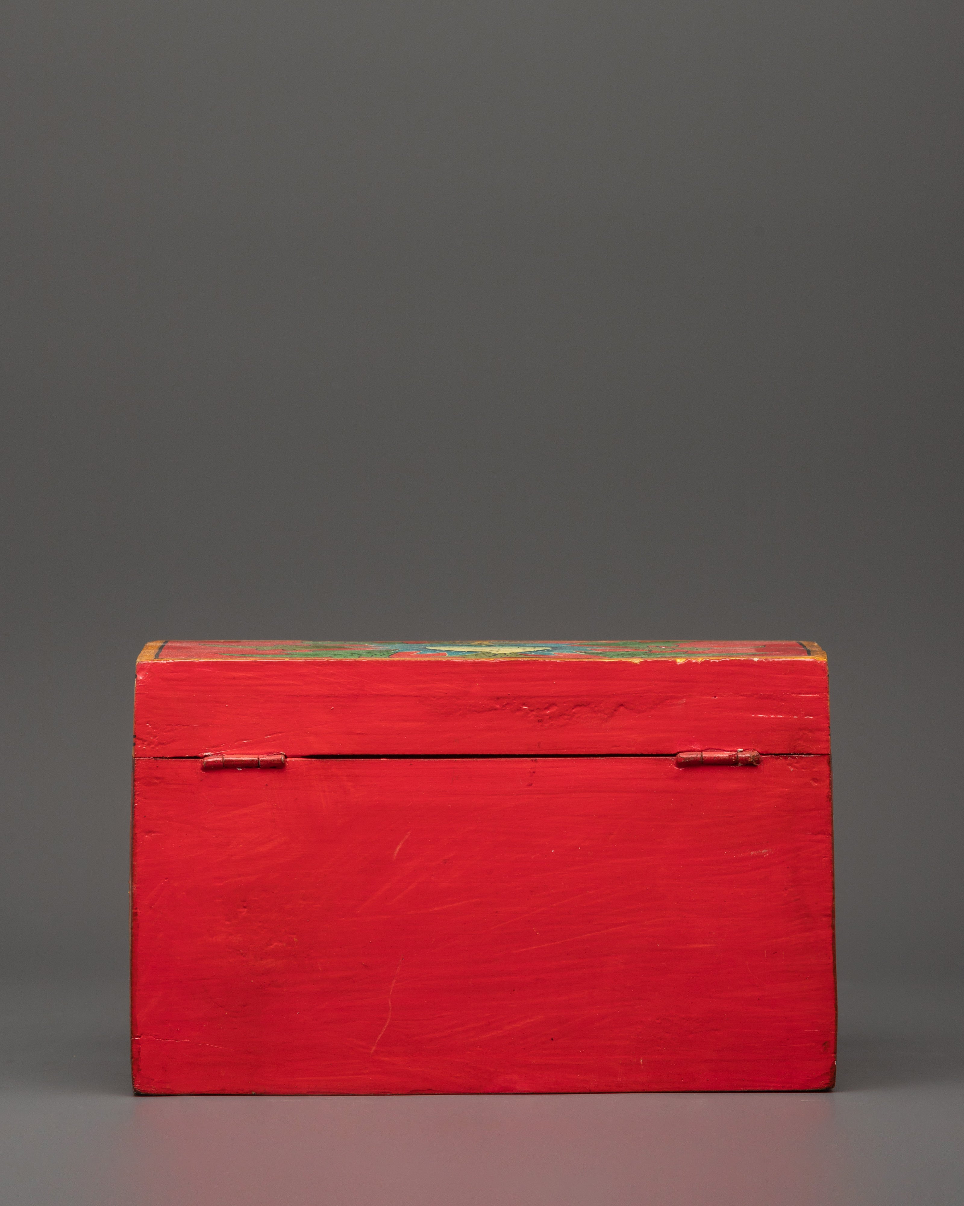 Tibetan Altar Wooden Box | Shakyamuni Buddha and Medicine Buddha