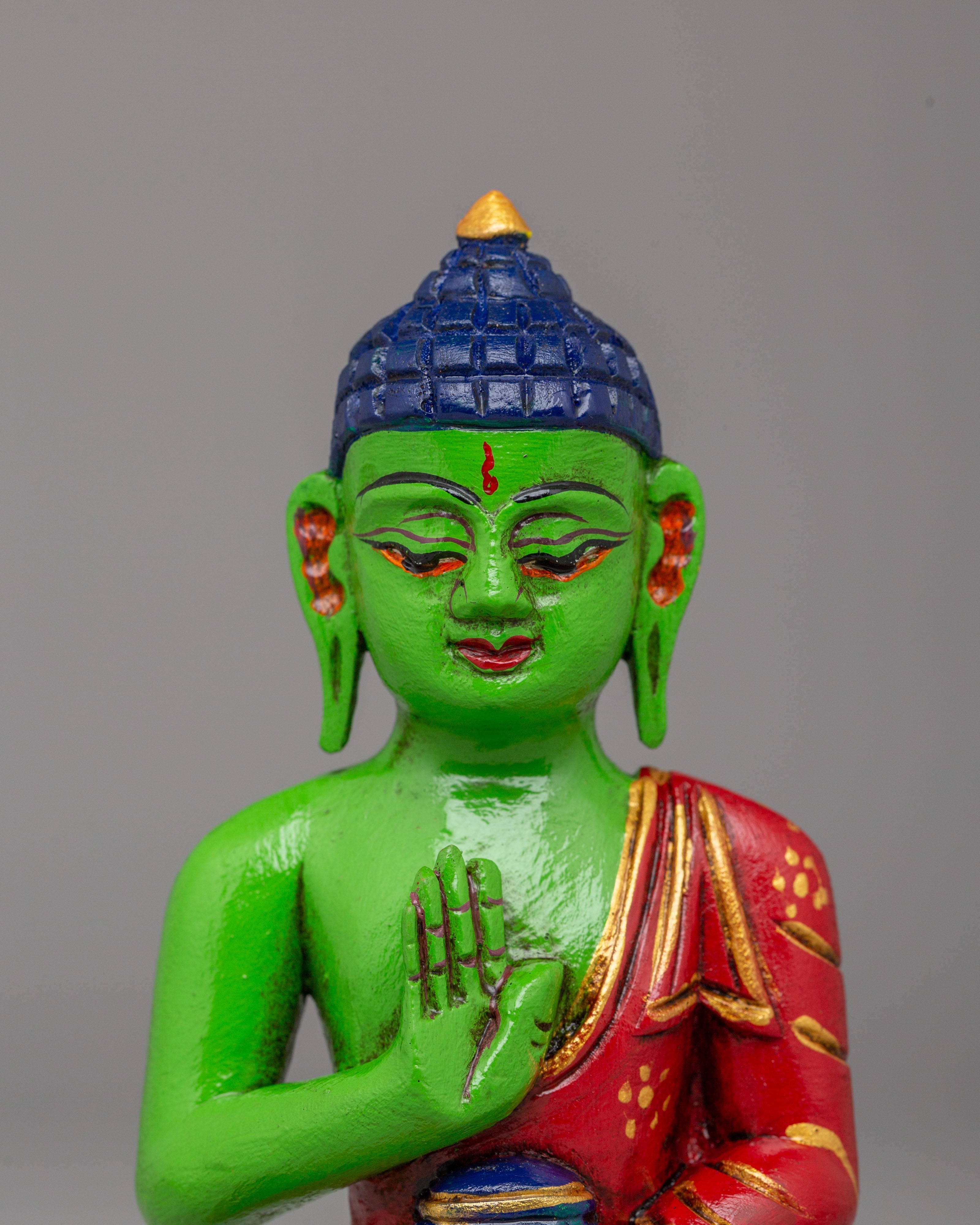 Spiritual Amogasiddhi Dhyani Buddha Statue | Tibetan Buddhist Deity Figurine
