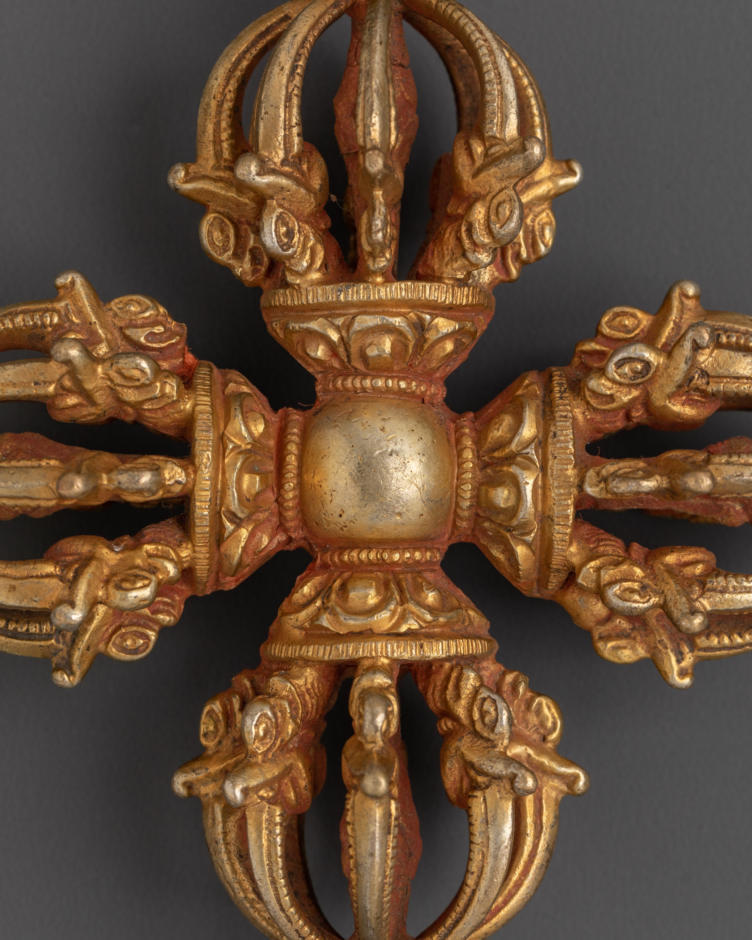 Spiritual Vishwo Vajra | Handcrafted Copper & Gold Plated Ritual Tool