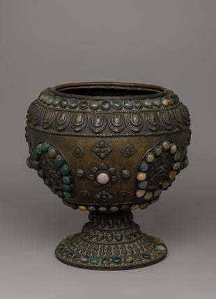 Artificial Stones Rice Pot | A Tibetan Buddhist Offering Vessel