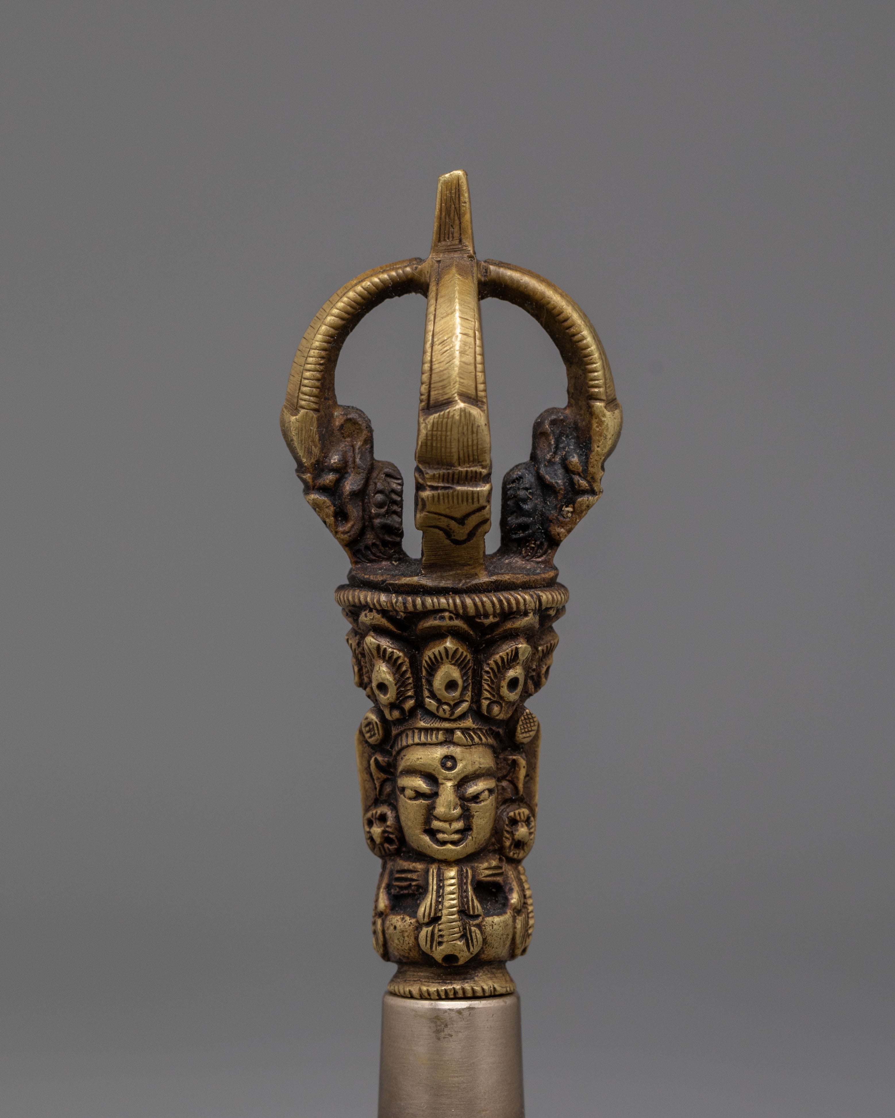 Handmade Vajra and Bell Set | Spiritual Brass and Bronze Buddhist Iconography