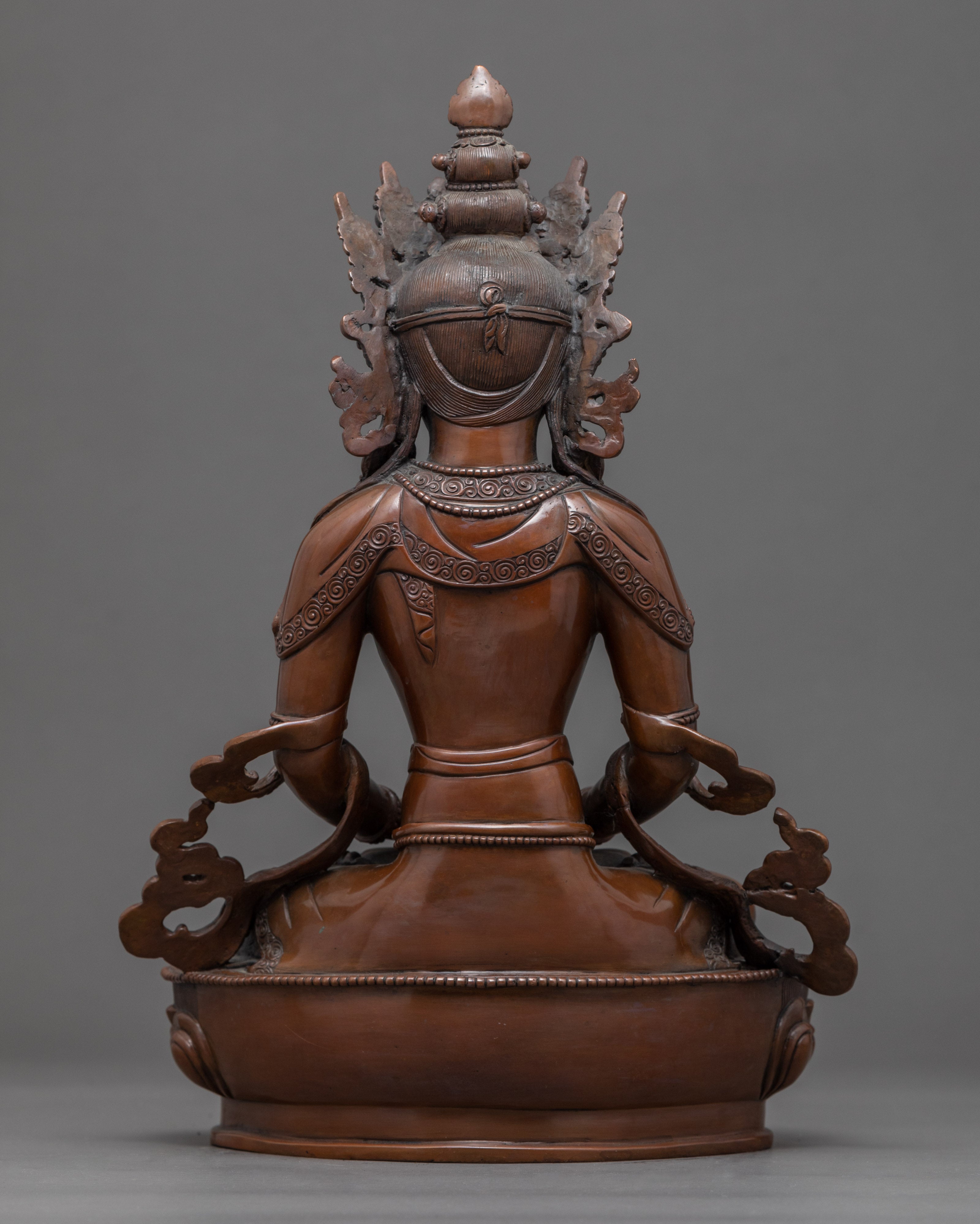 Amitayus Buddha Sculpture | Bodhisattva Copper Art