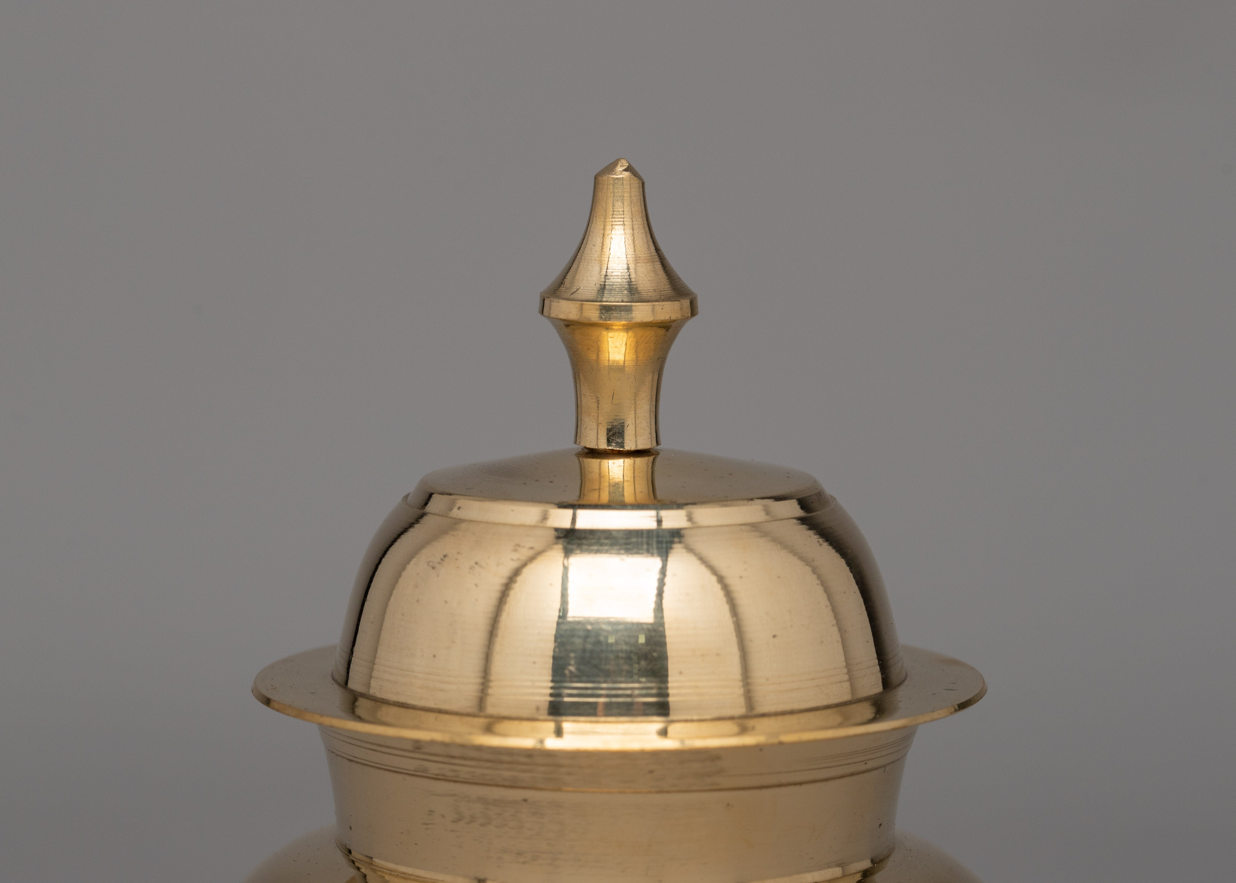 Sacred Buddhist Rice Pot | Brass Altar Offering Vessel