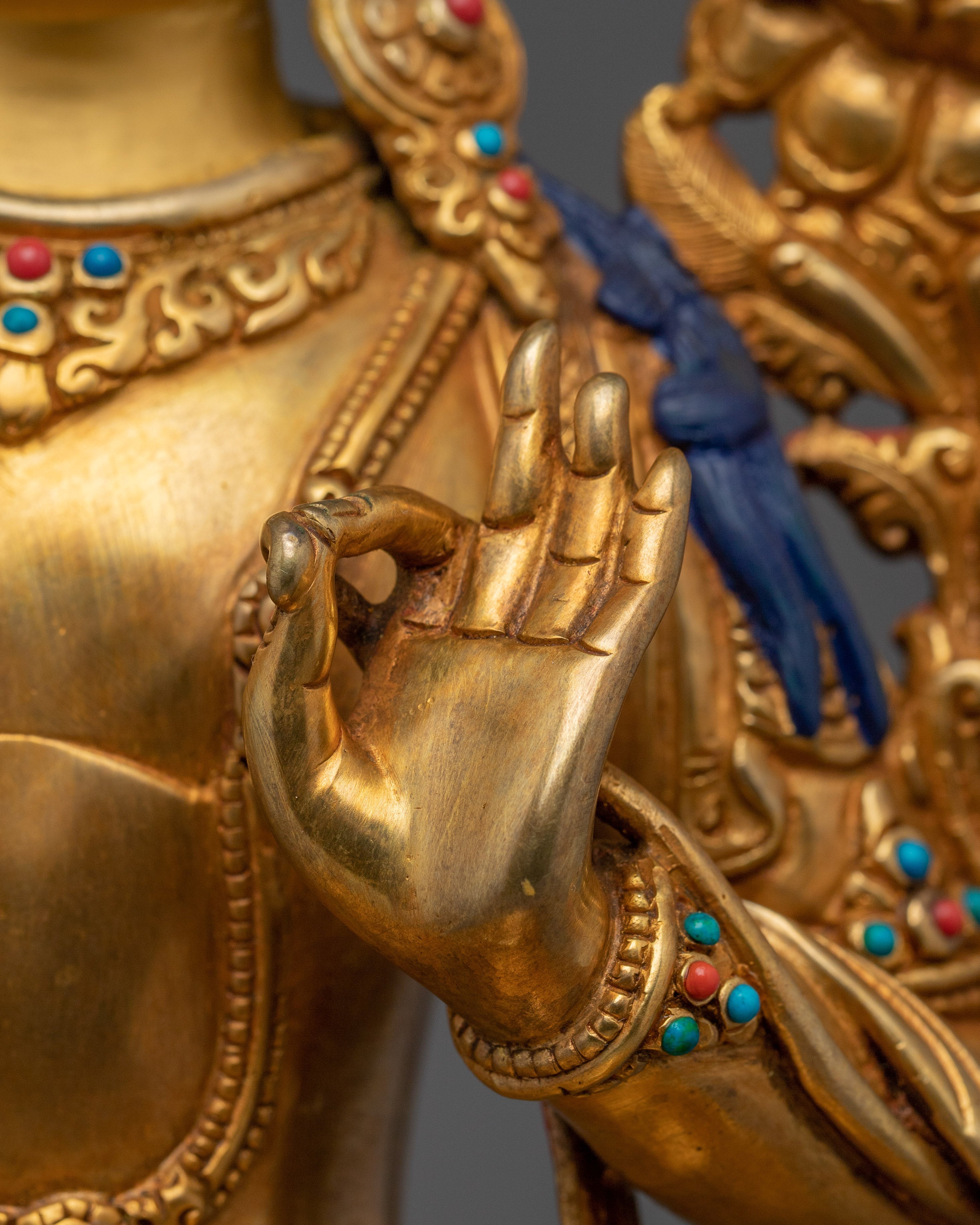 Enlightenment Deity Manjushri Sculpture | Sword-Wielding Wisdom Deity