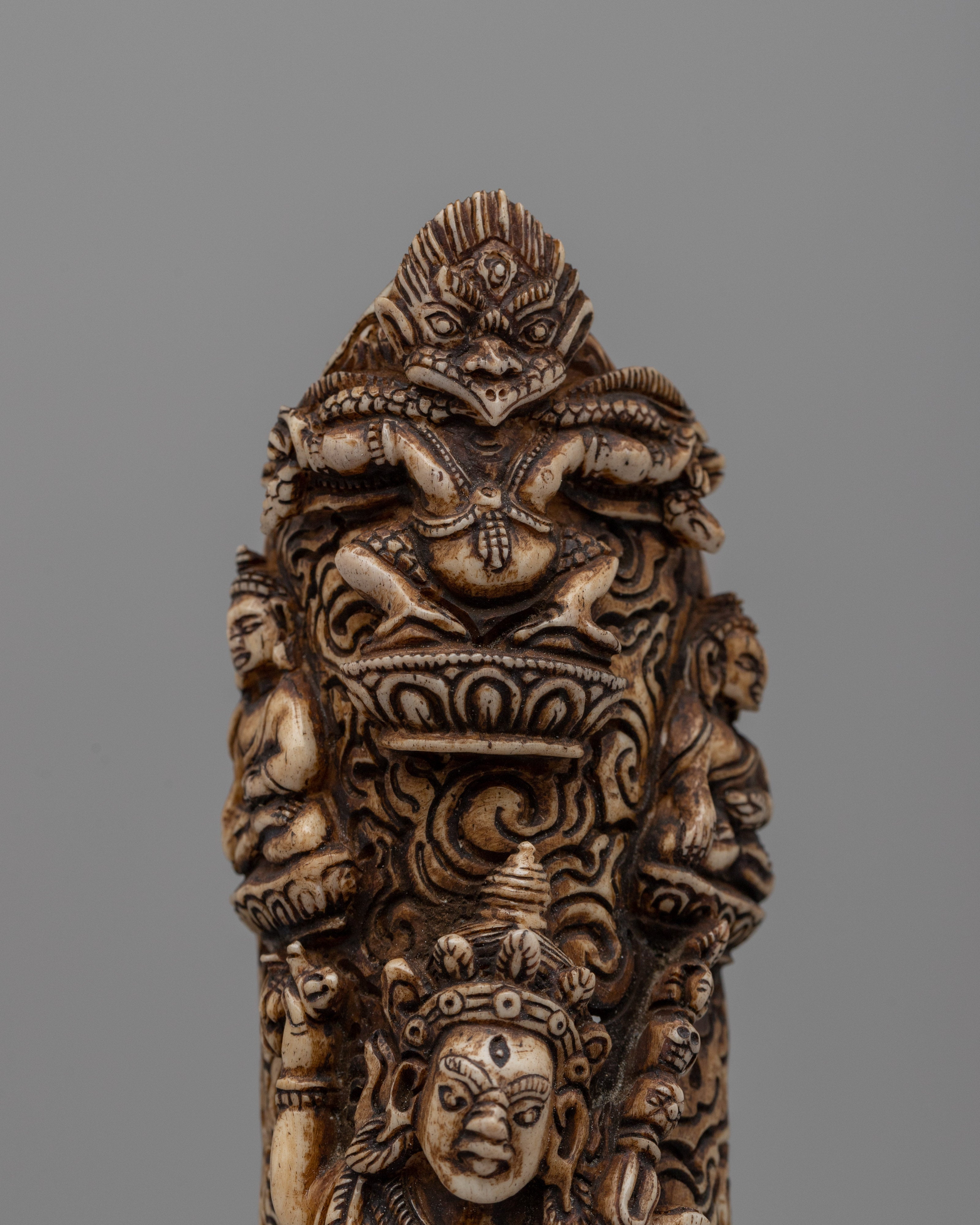 Hand-Carved Buffalo Bone Vajravarahi Décor | Spiritual Home and Altar Art