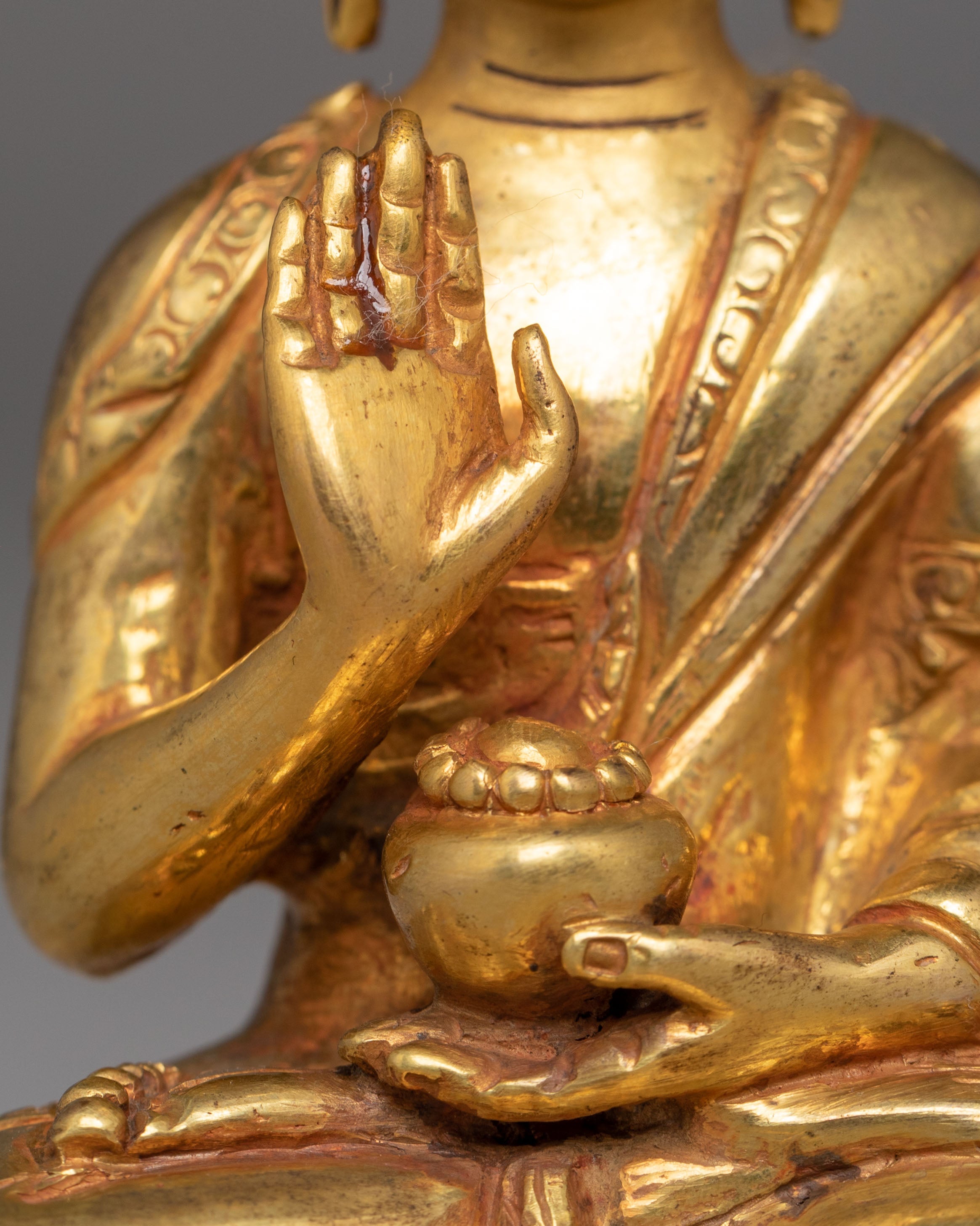 Sacred Statue of Amoghasiddhi Buddha | Himalayan Enlightenment Art