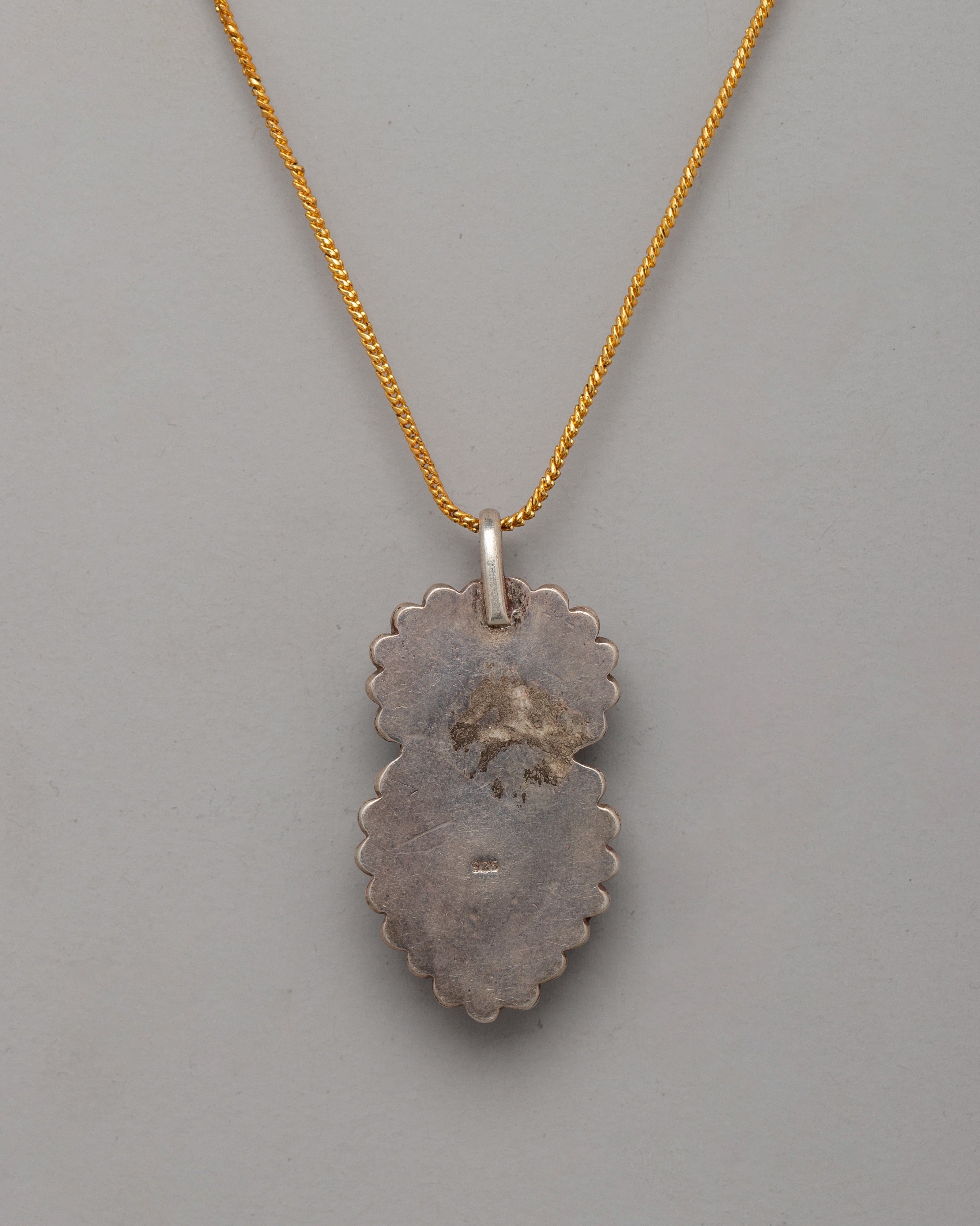 Sterling Silver Pendant with Coral | Spiritual Jewelry