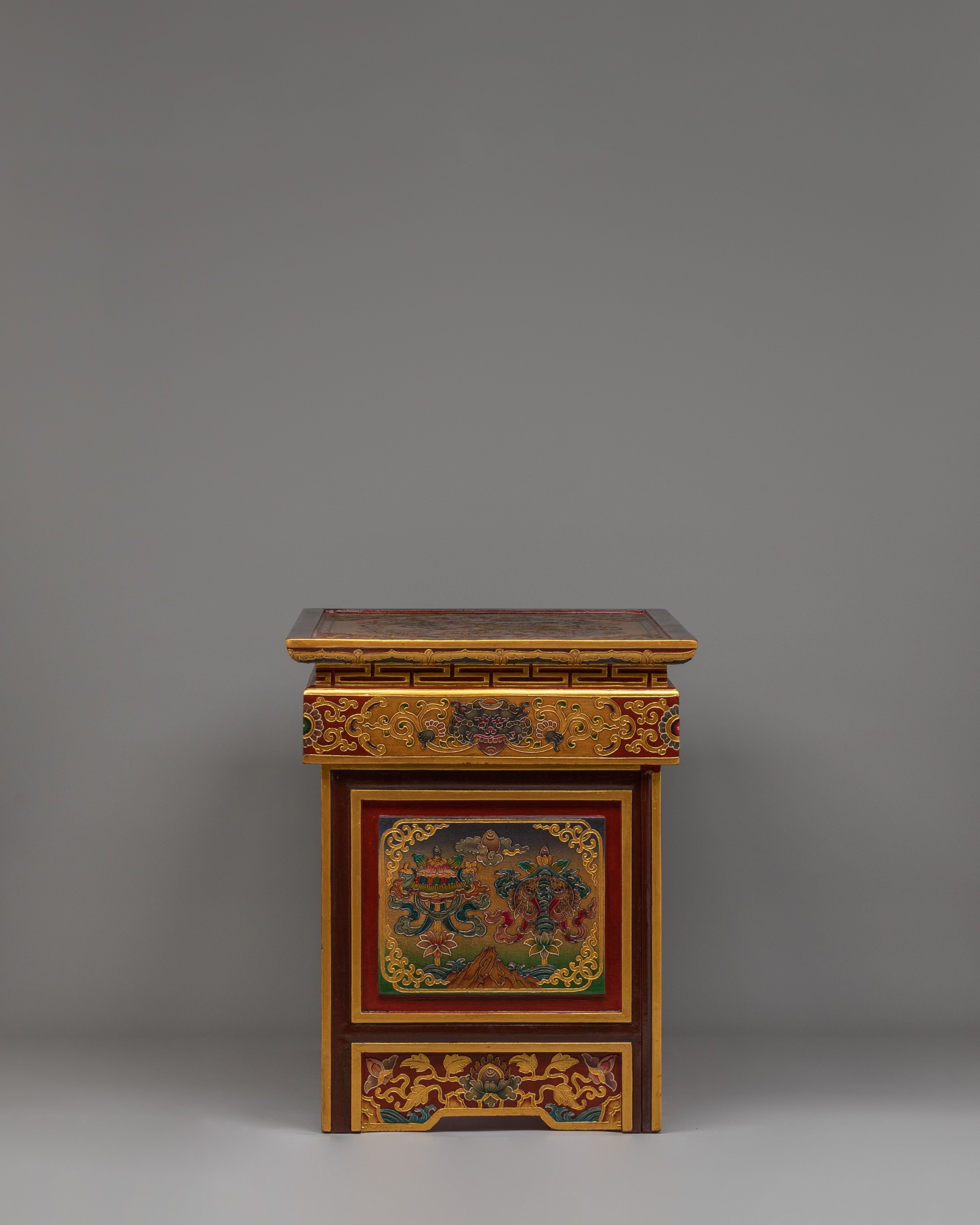 Traditional Tibetan Folding Table | Portable Wooden Table