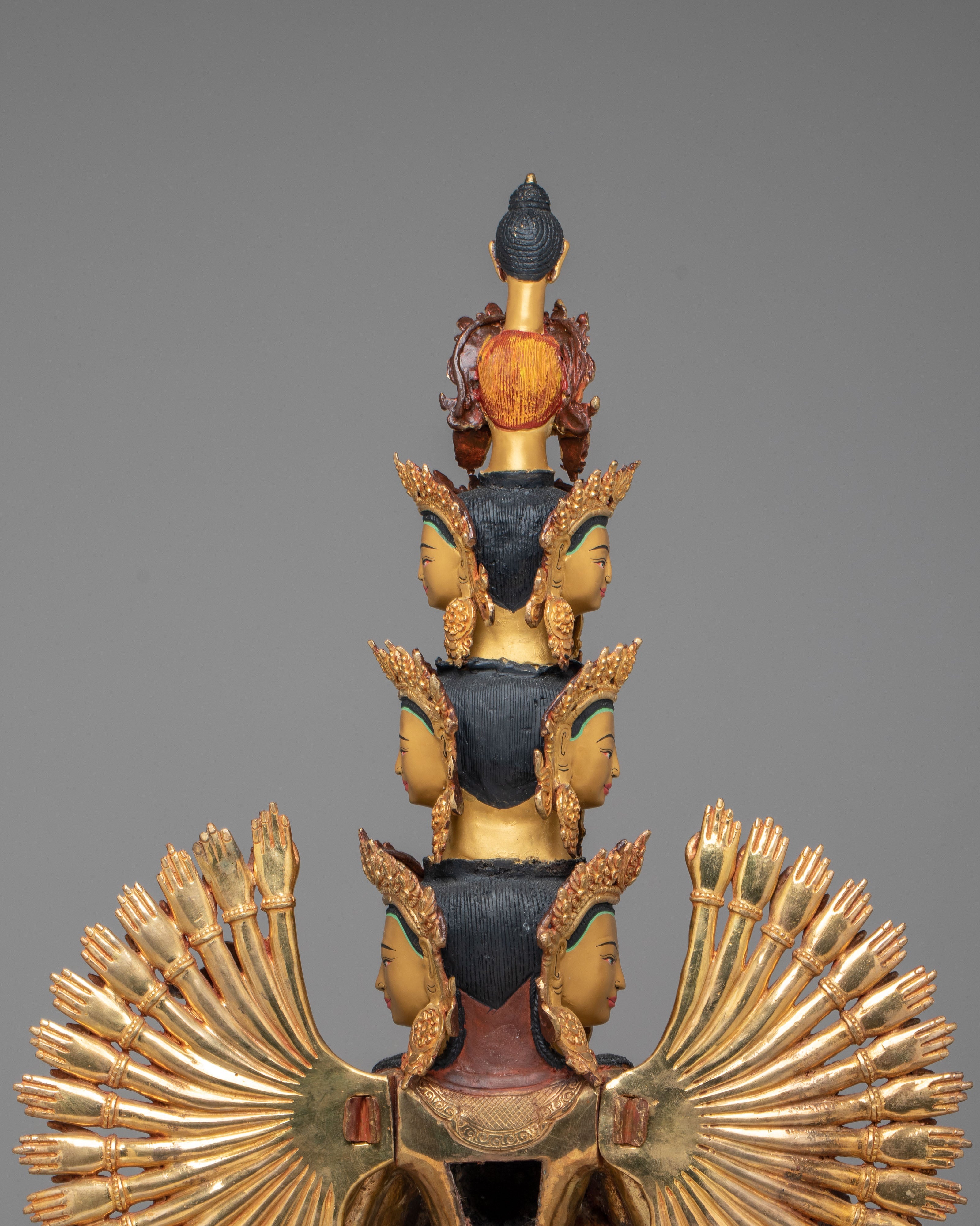1000-armed-Chenrezig-of-Compassion Statue | Copper Body with 24K Gold Plating