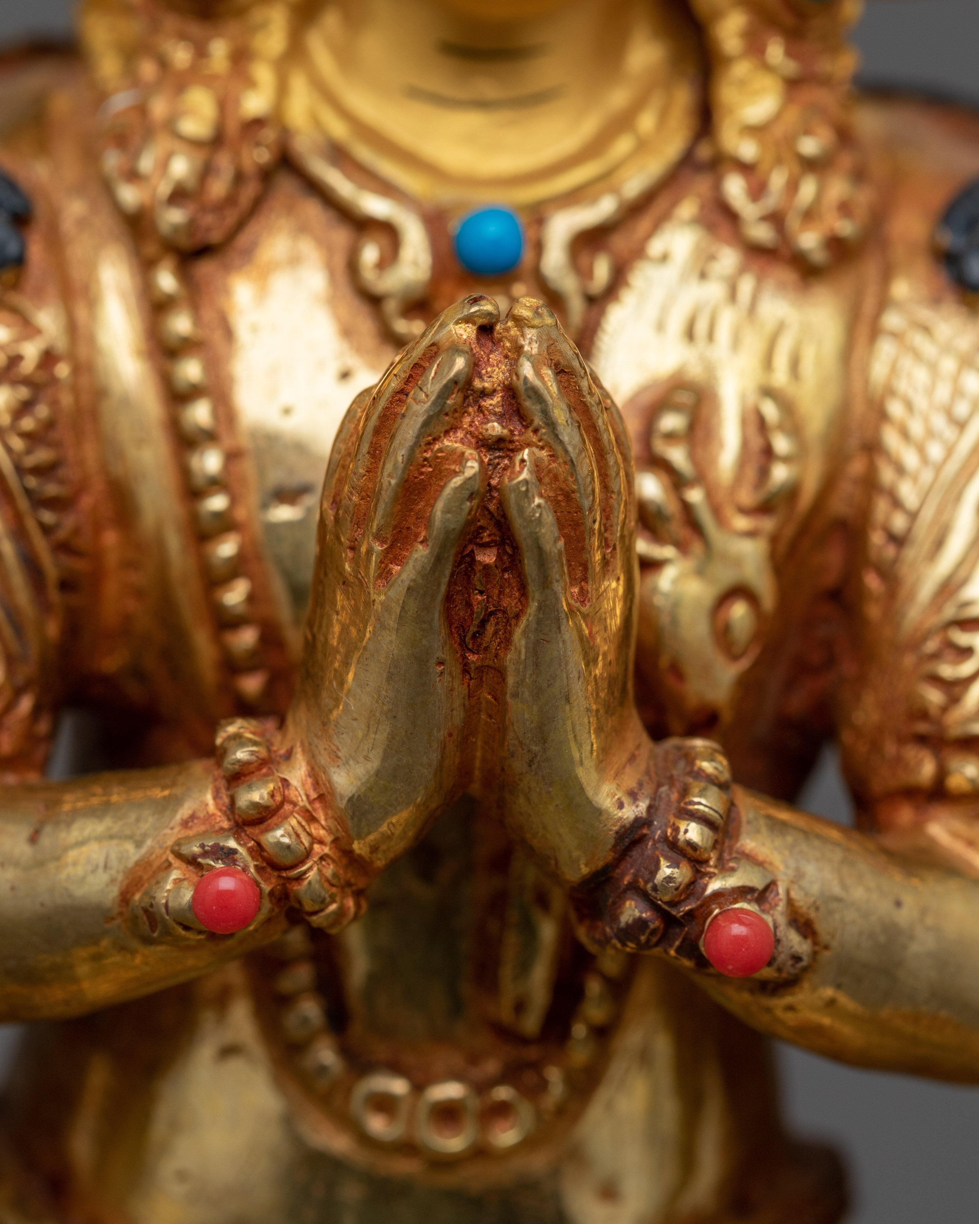 Handcrafted Sculpture of 1000 Armed Chenrezig | Traditional Artwork