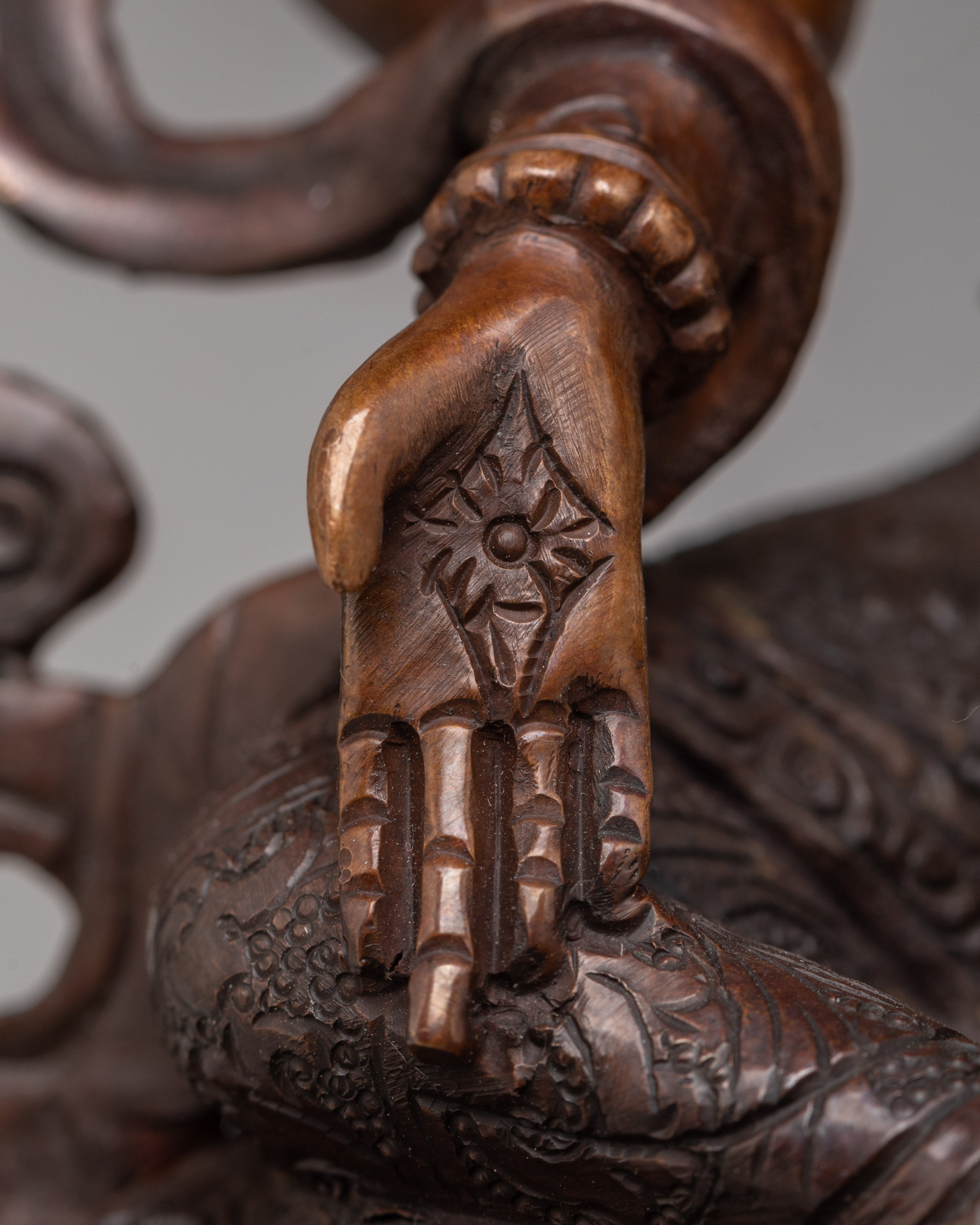 Laxmi Handcrafted Statue | Oxidized Copper Body