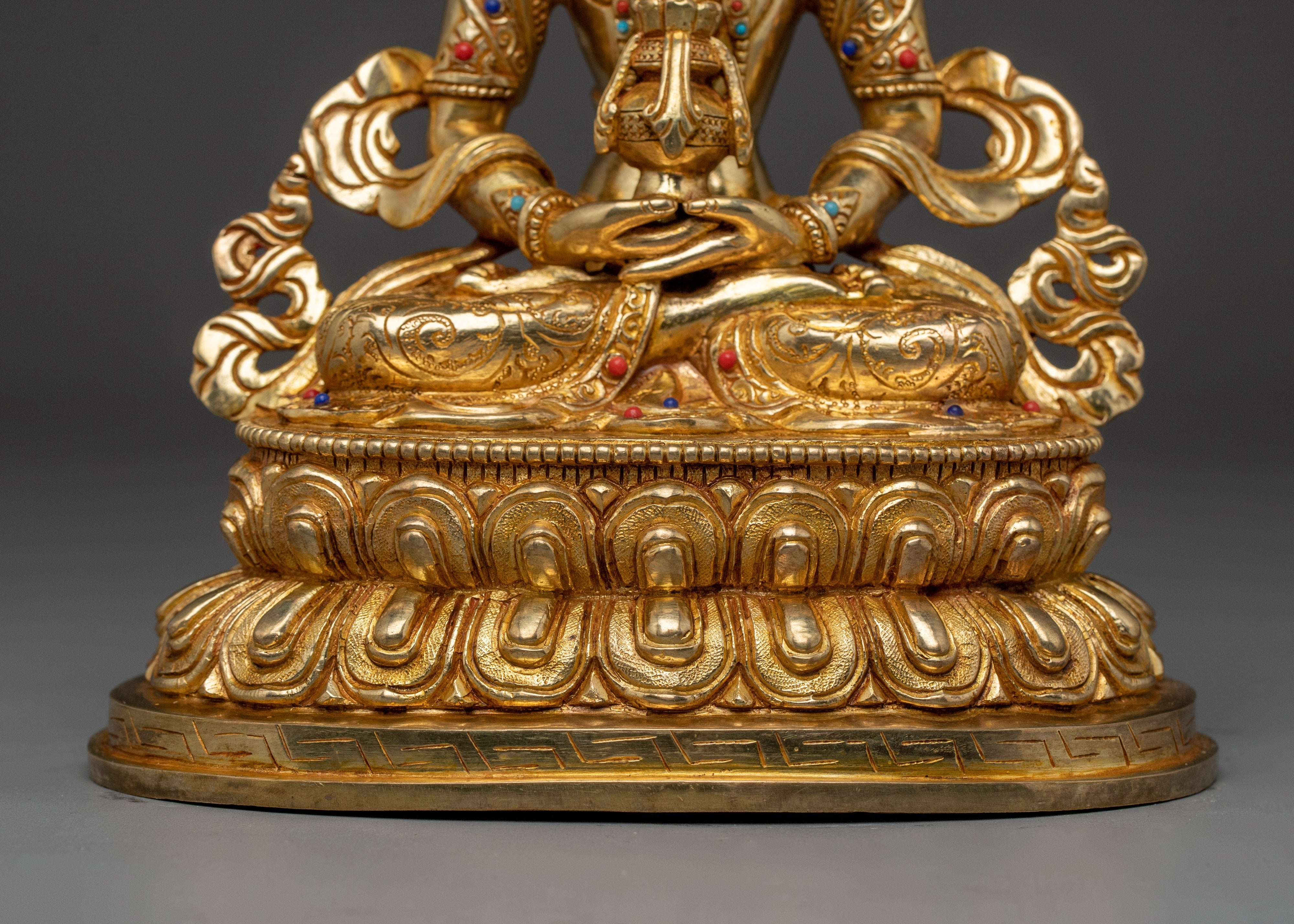 Traditional Buddhist Amitayus deity figurine | Symbol of Health and Long Life