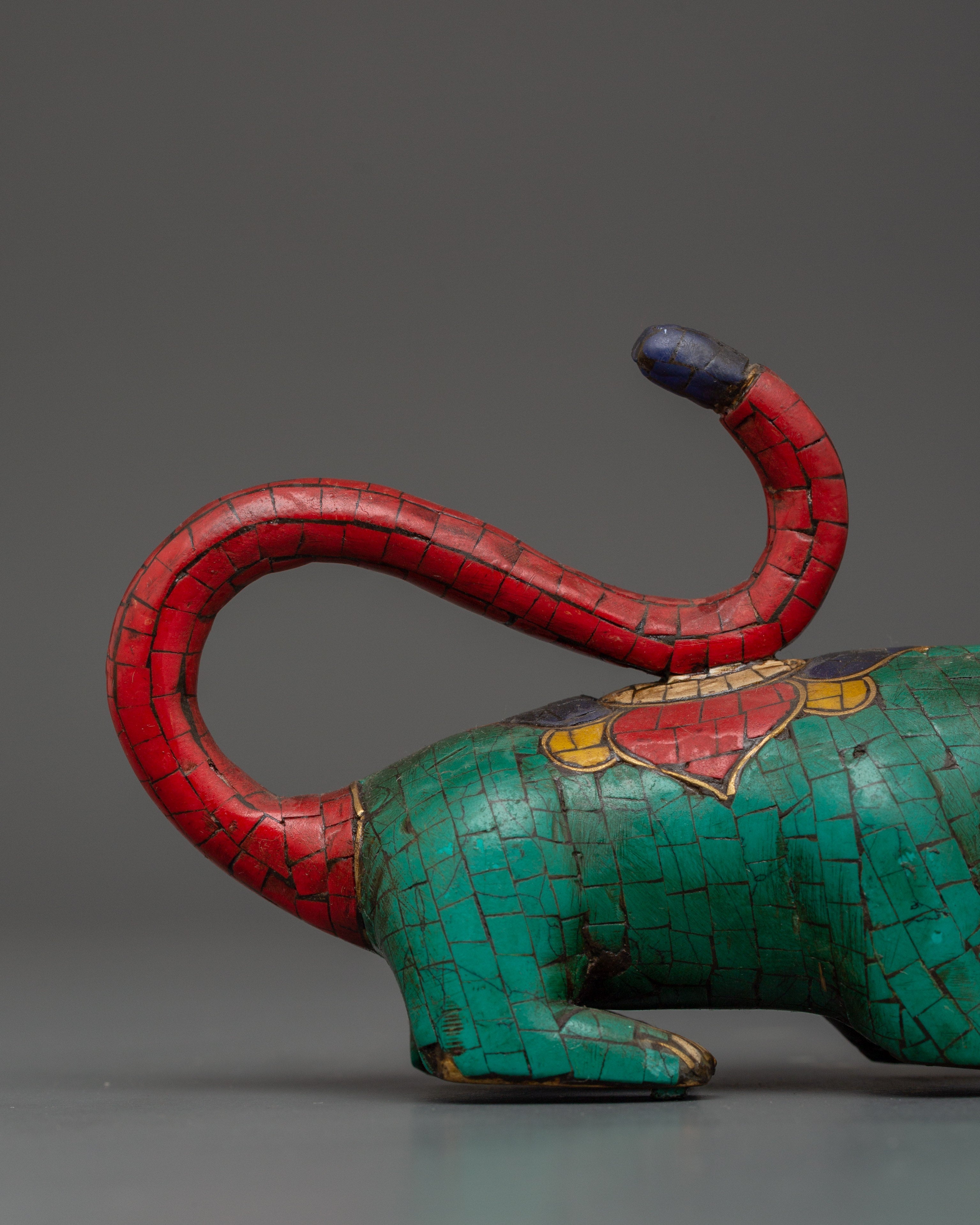 Handcrafted Brass Mouse Statue | Hindu Symbol of Ganesha’s Vahana