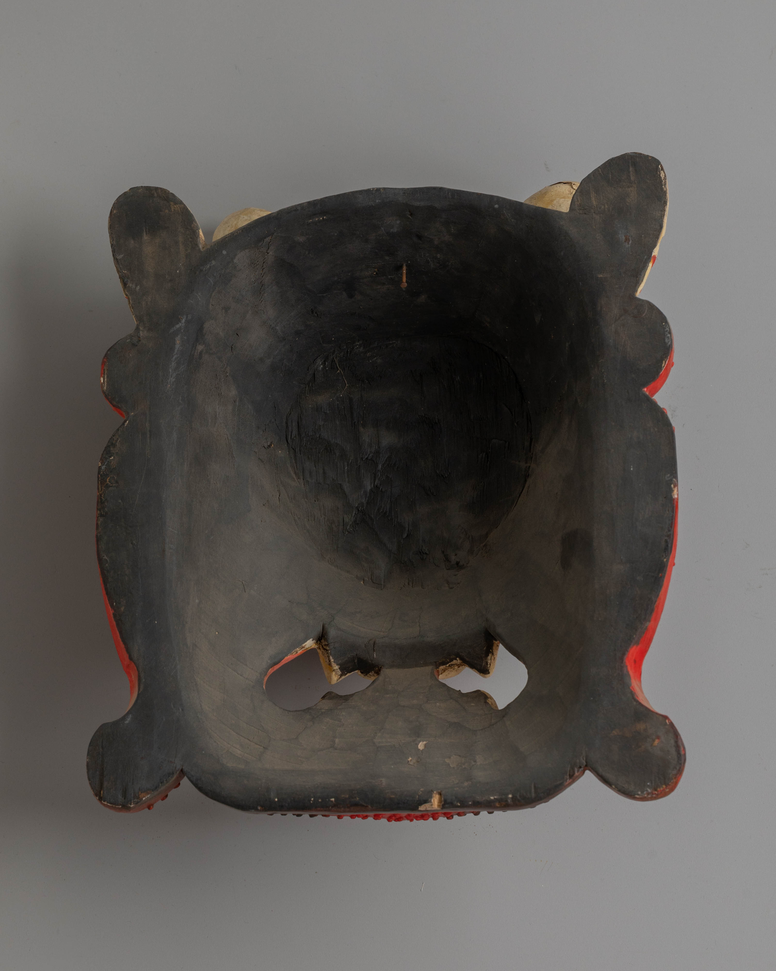 Wooden Bhairava Mask Wall Art | Protector Deity Wall Hanging