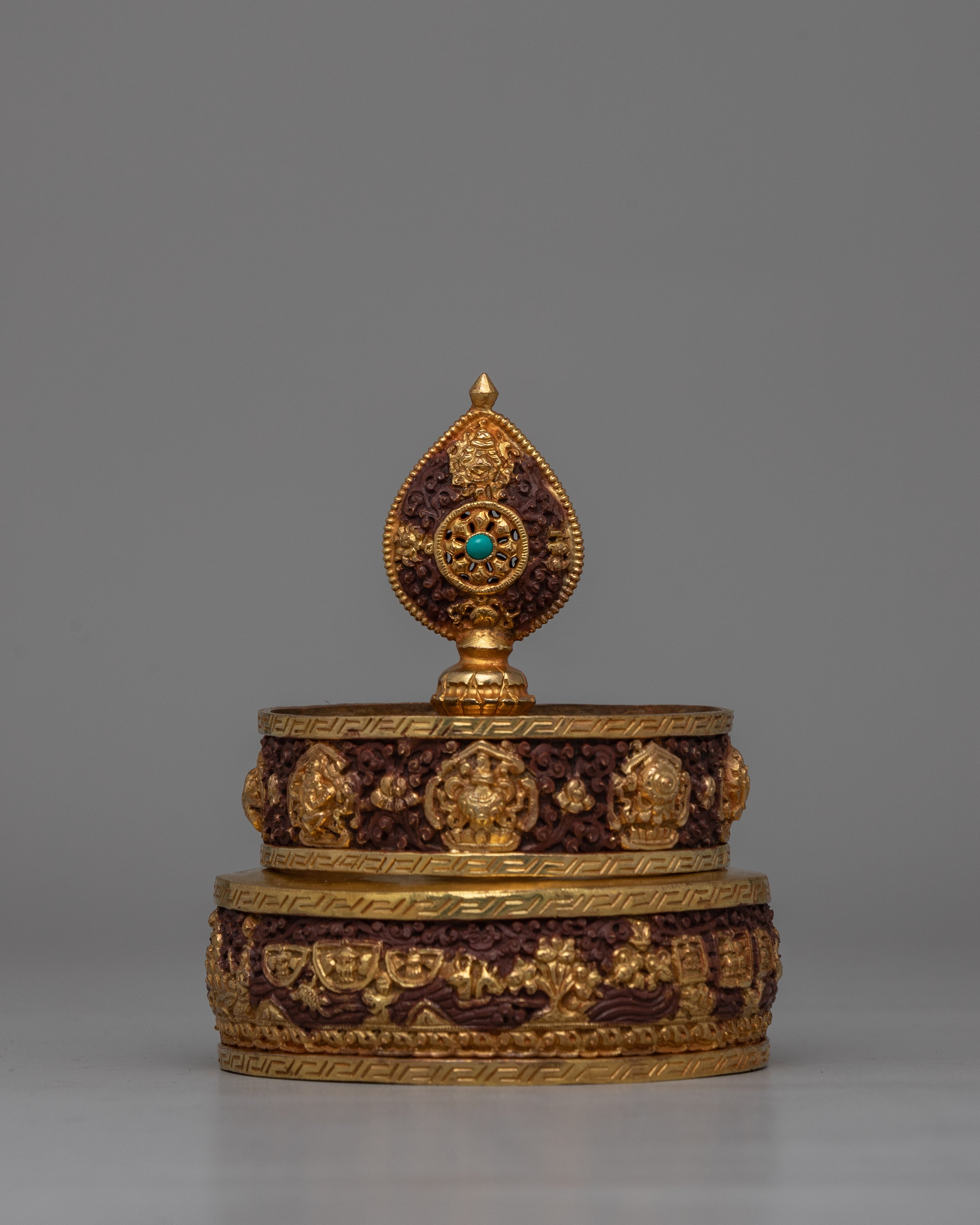 Traditional Buddhist Copper Mandala | Handcrafted Symbol of Balance and Enlightenment