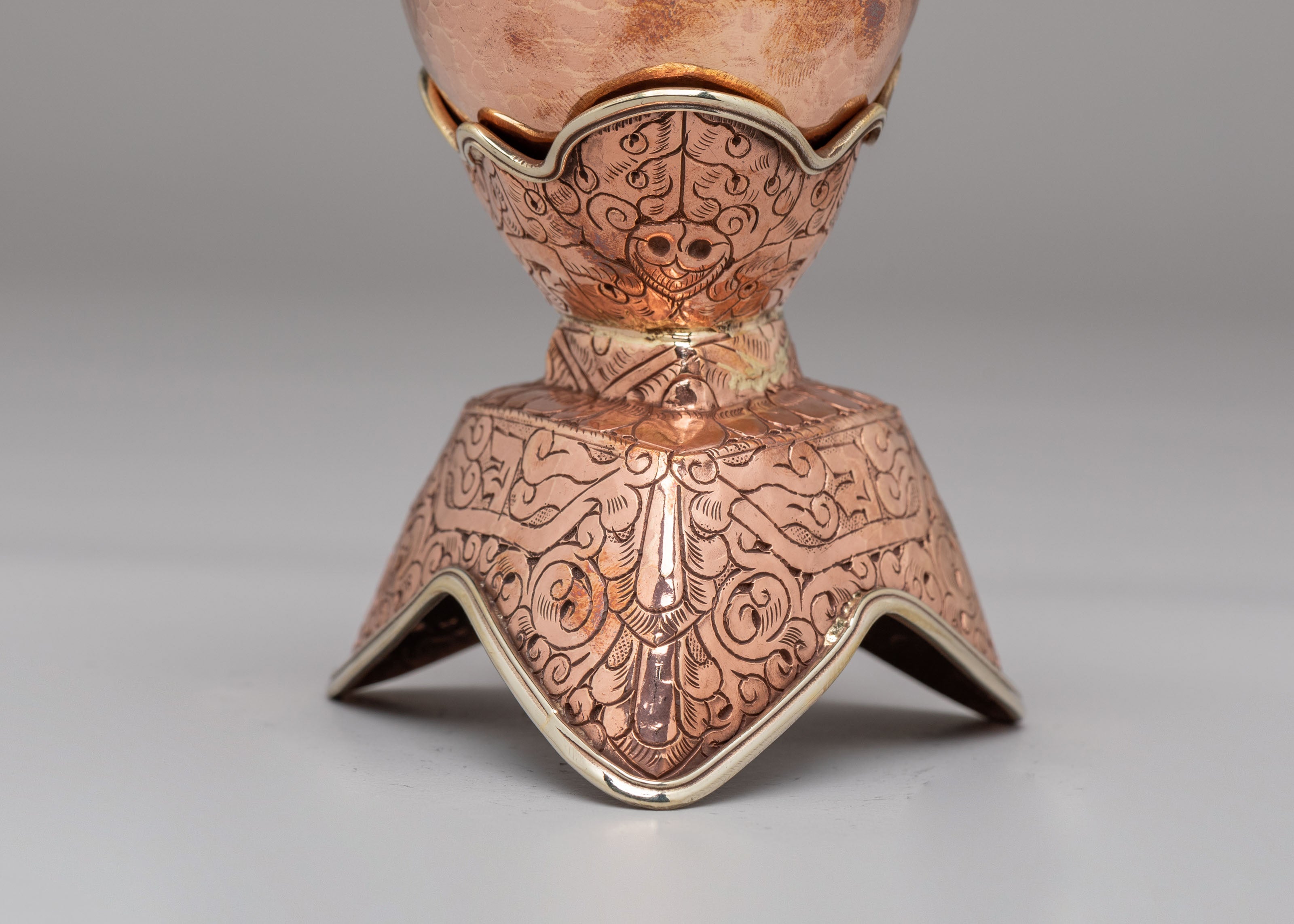 Tibetan Ceremonial Kapala | Buddhist Skull Cup for Rituals