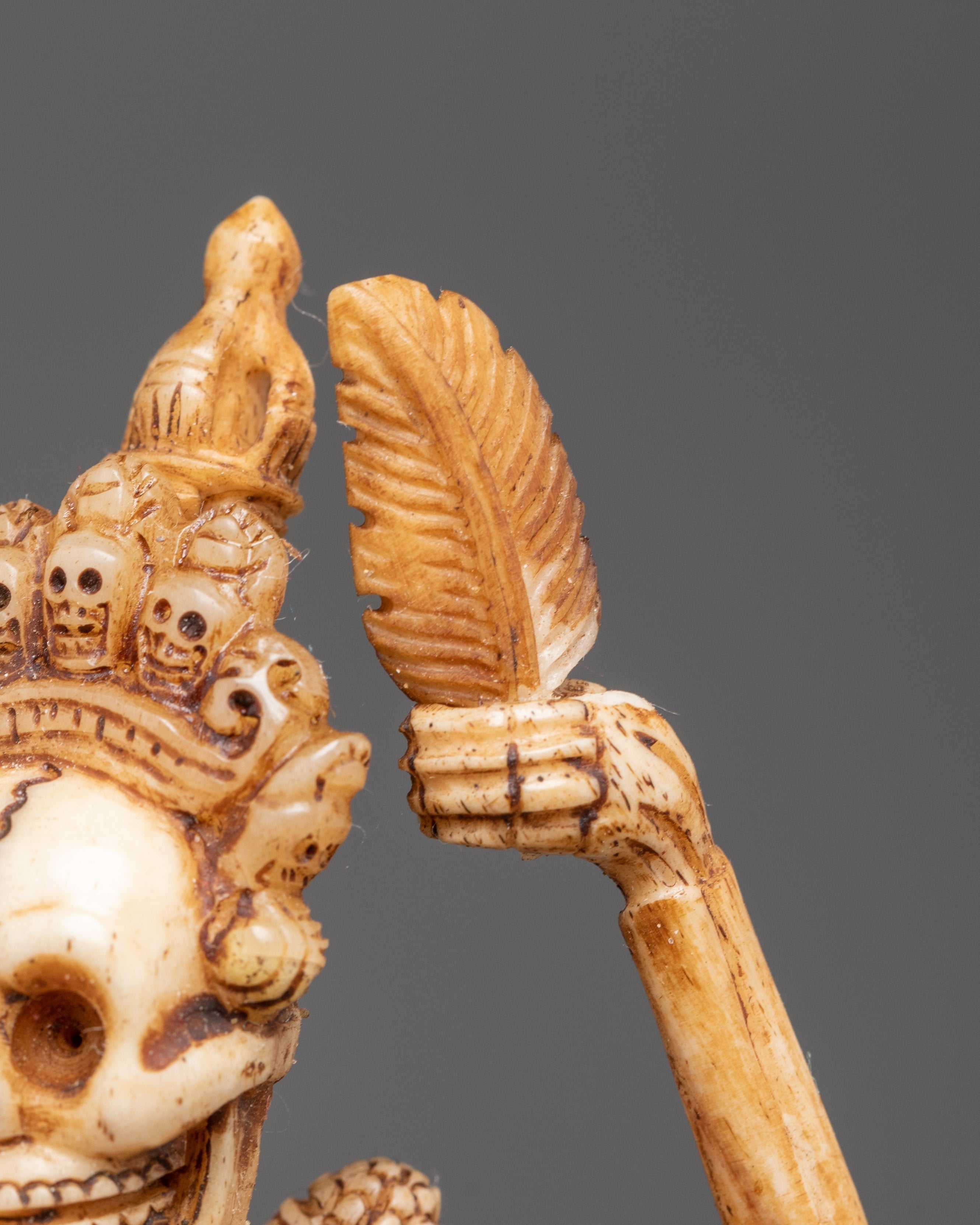 Chitipati Buddhist Protector Deity Bone Craving | A Buddhist Symbol of Protection