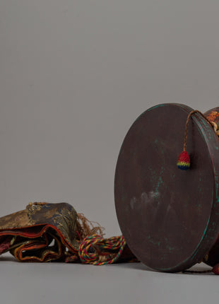 Hand-made Wooden DamaruWooden Damaru | Himalayan Spiritual Drum for Ceremonial Use