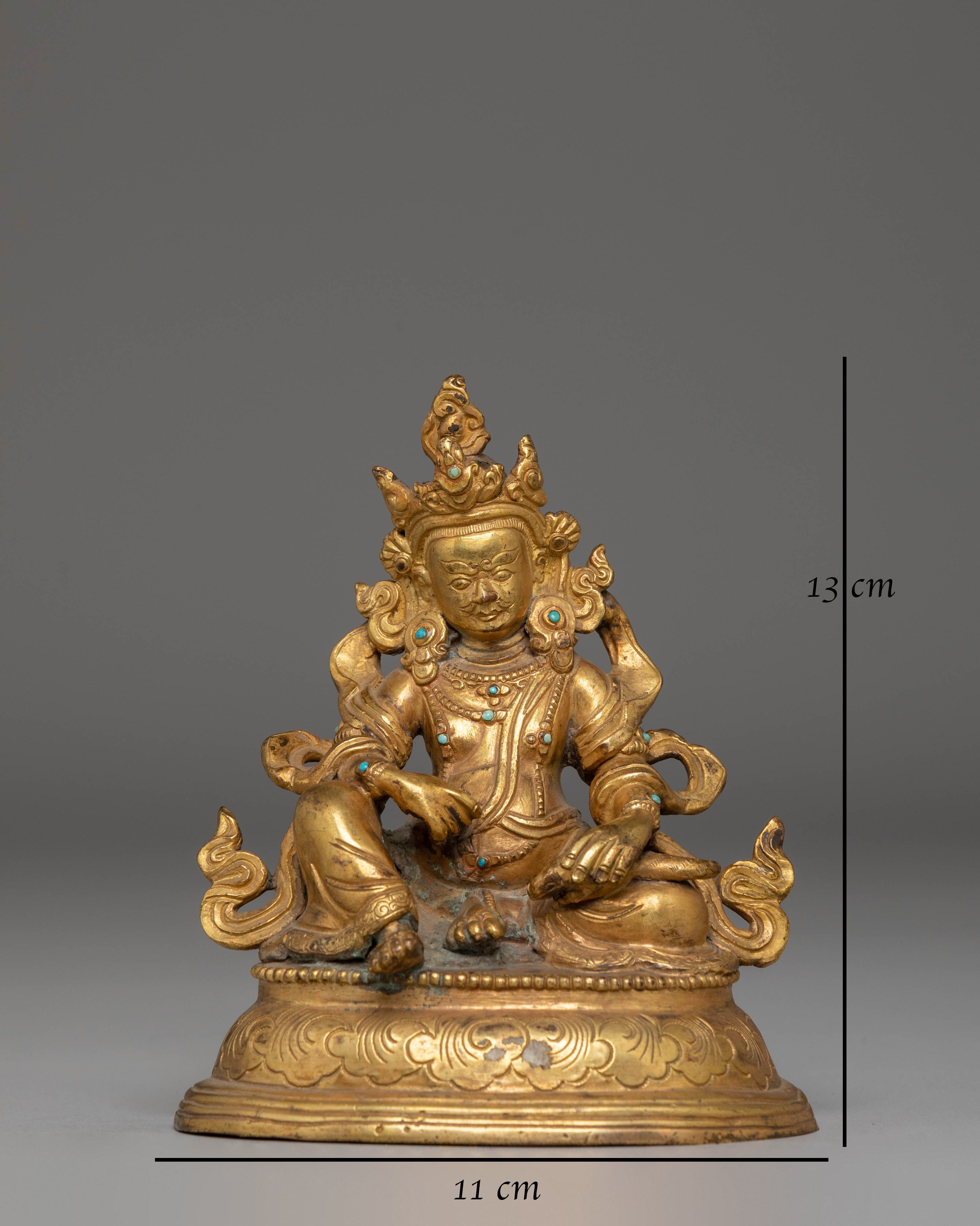 Handcrafted Copper Sculpture of Dzambhala