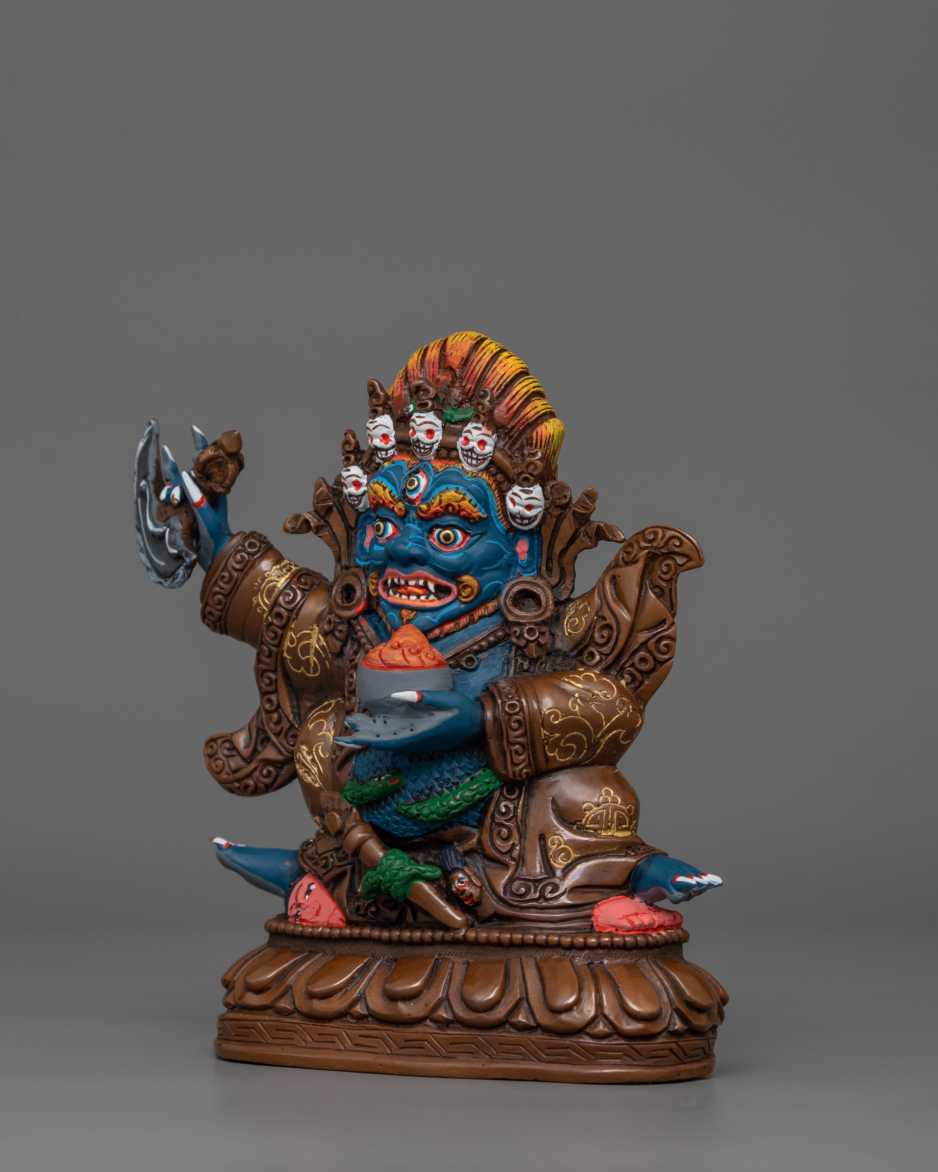 Mahakala Bernakchen Tibetan Deity Figurine | Protector of the Karma Kagyu Lineage