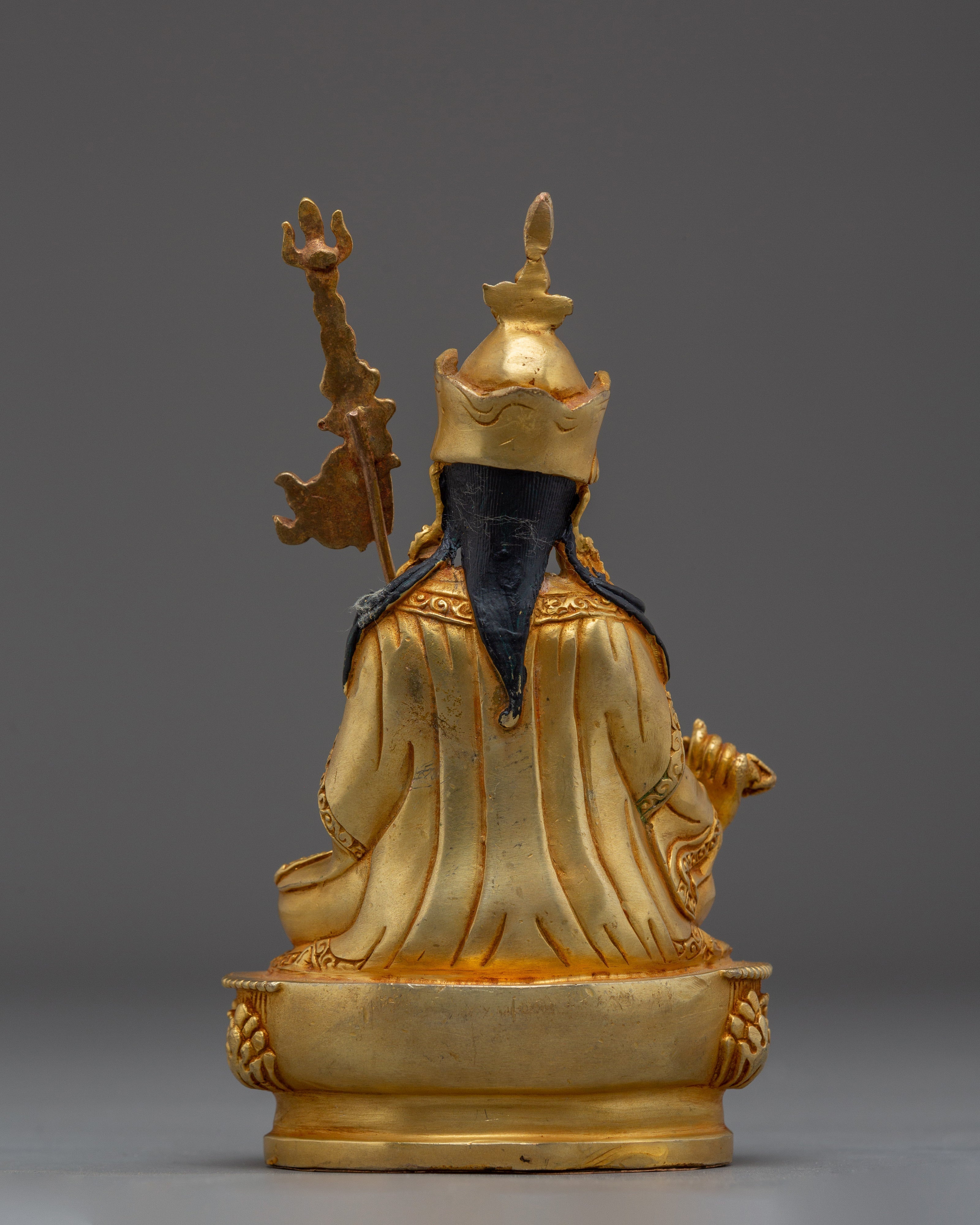 Guru Rinpoche Copper Statue 24K Gold Gilded | Art for Meditation