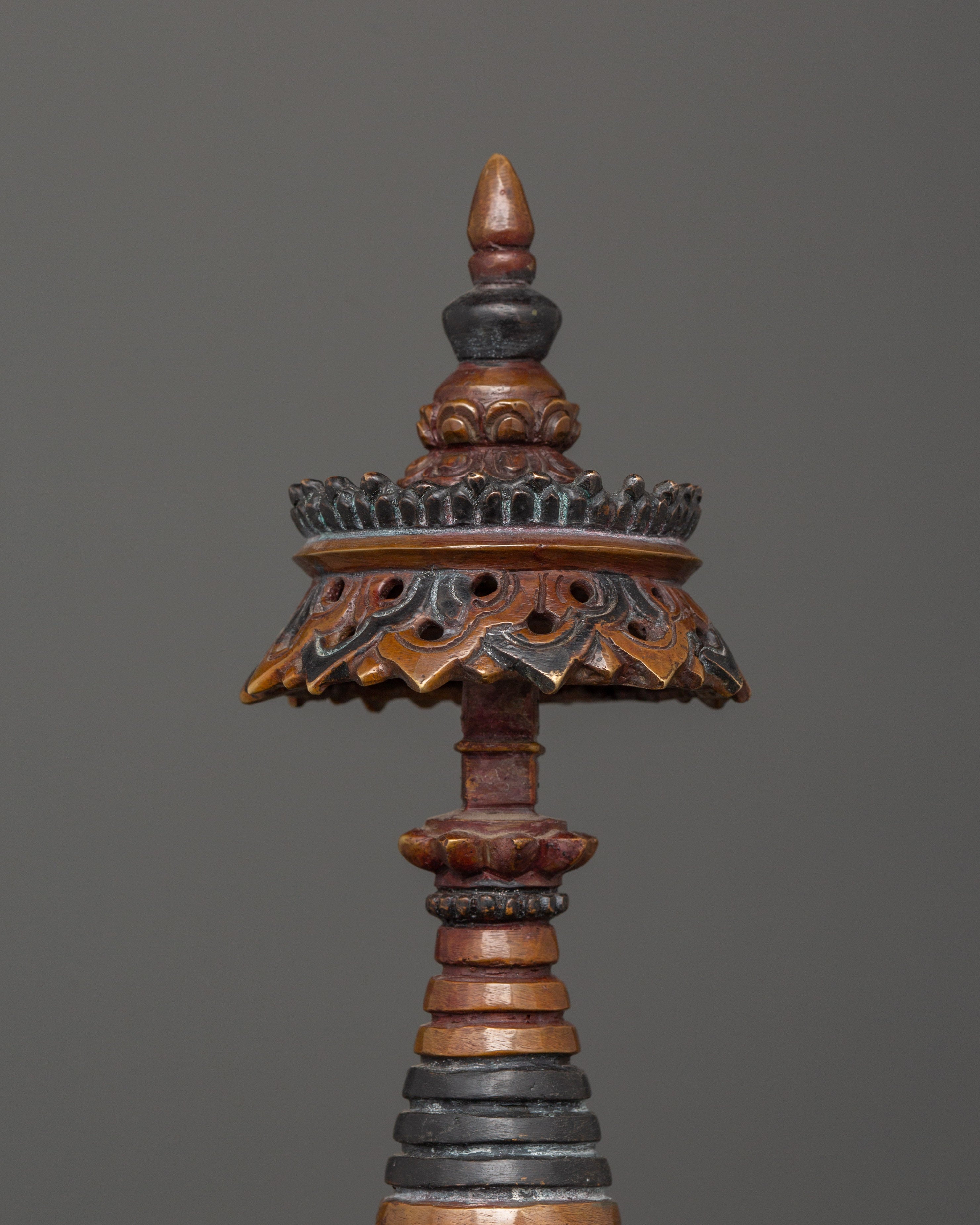 Copper Oxidized Stupa | Sacred Tibetan Shrine of Enlightenment